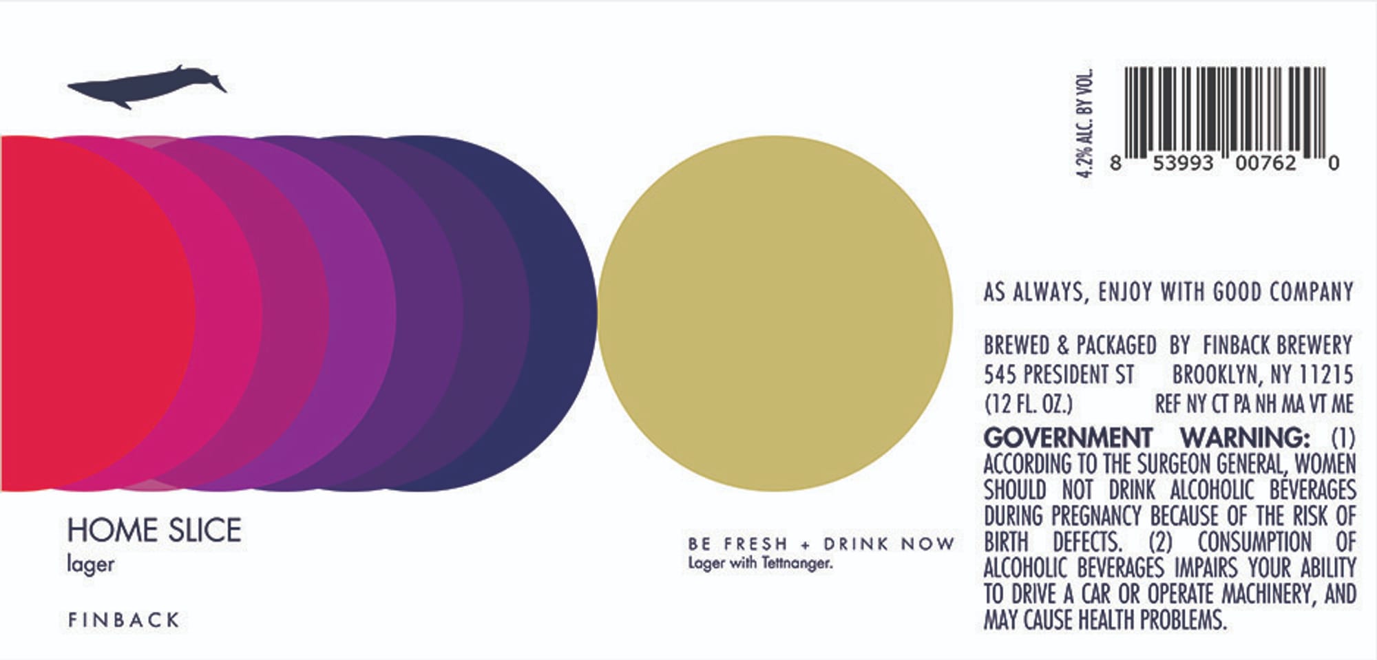 Home Slice by Finback Brewery - beer label