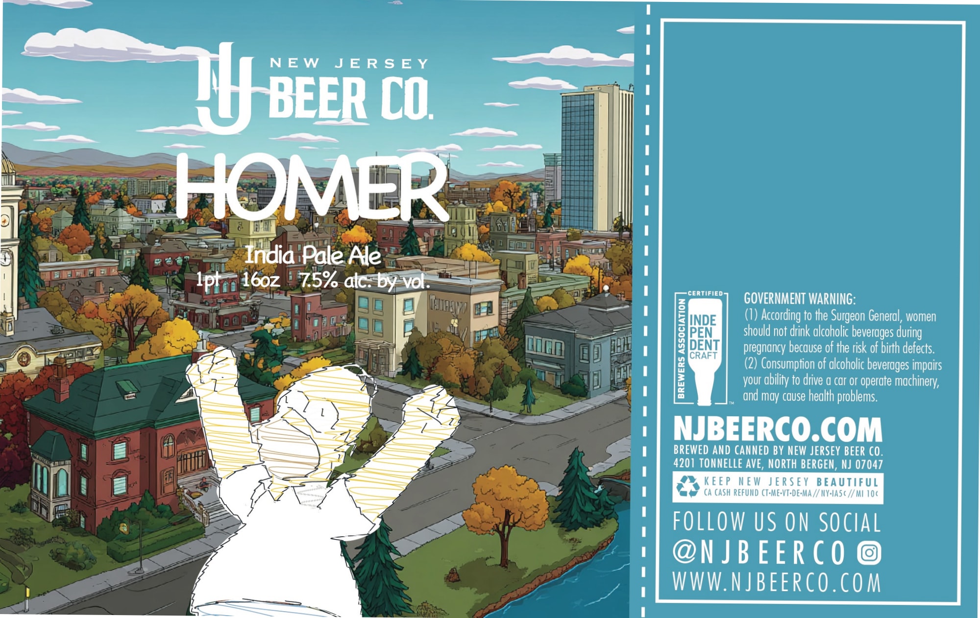 Homer by New Jersey Beer Co. - beer label