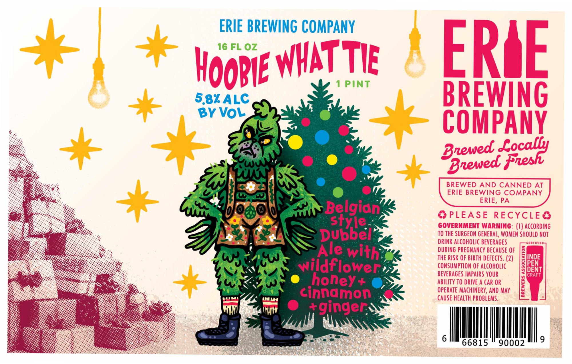 Hoobie Whattie by Erie Brewing Company - beer label