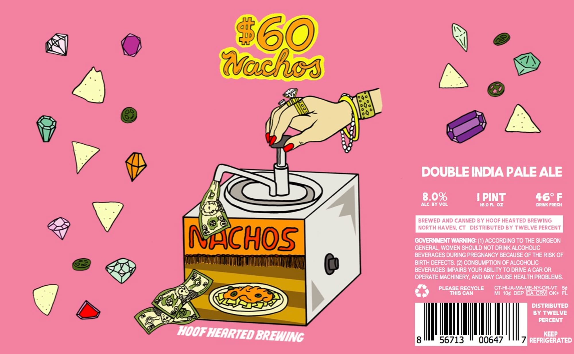 Nachos by Hoof Hearted Brewing - beer label