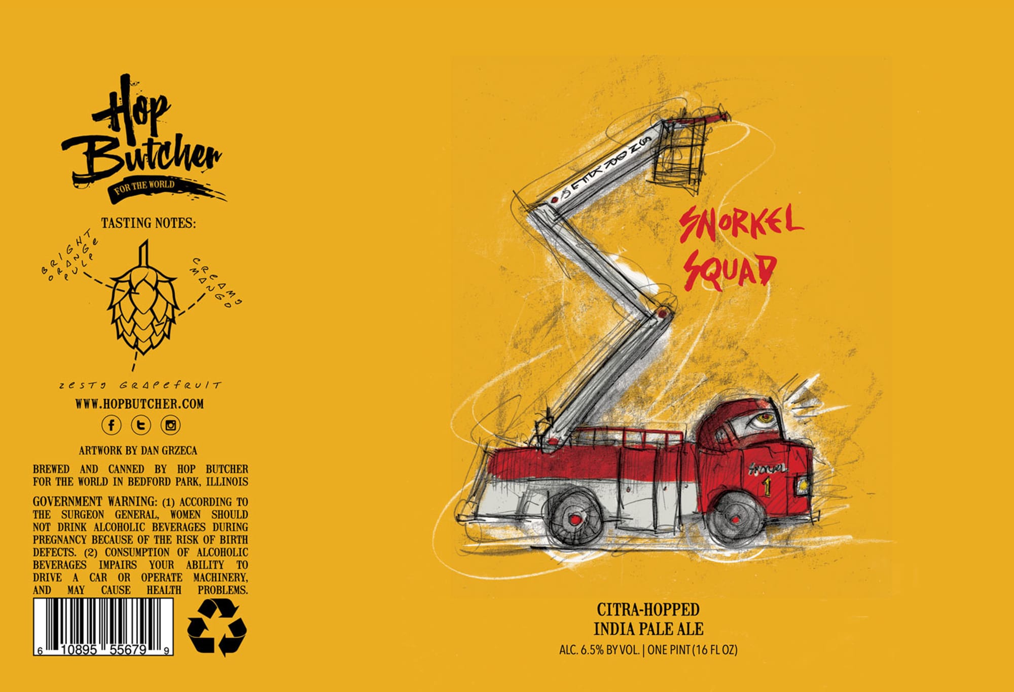 Snorkel Squad by Hop Butcher For The World - beer label