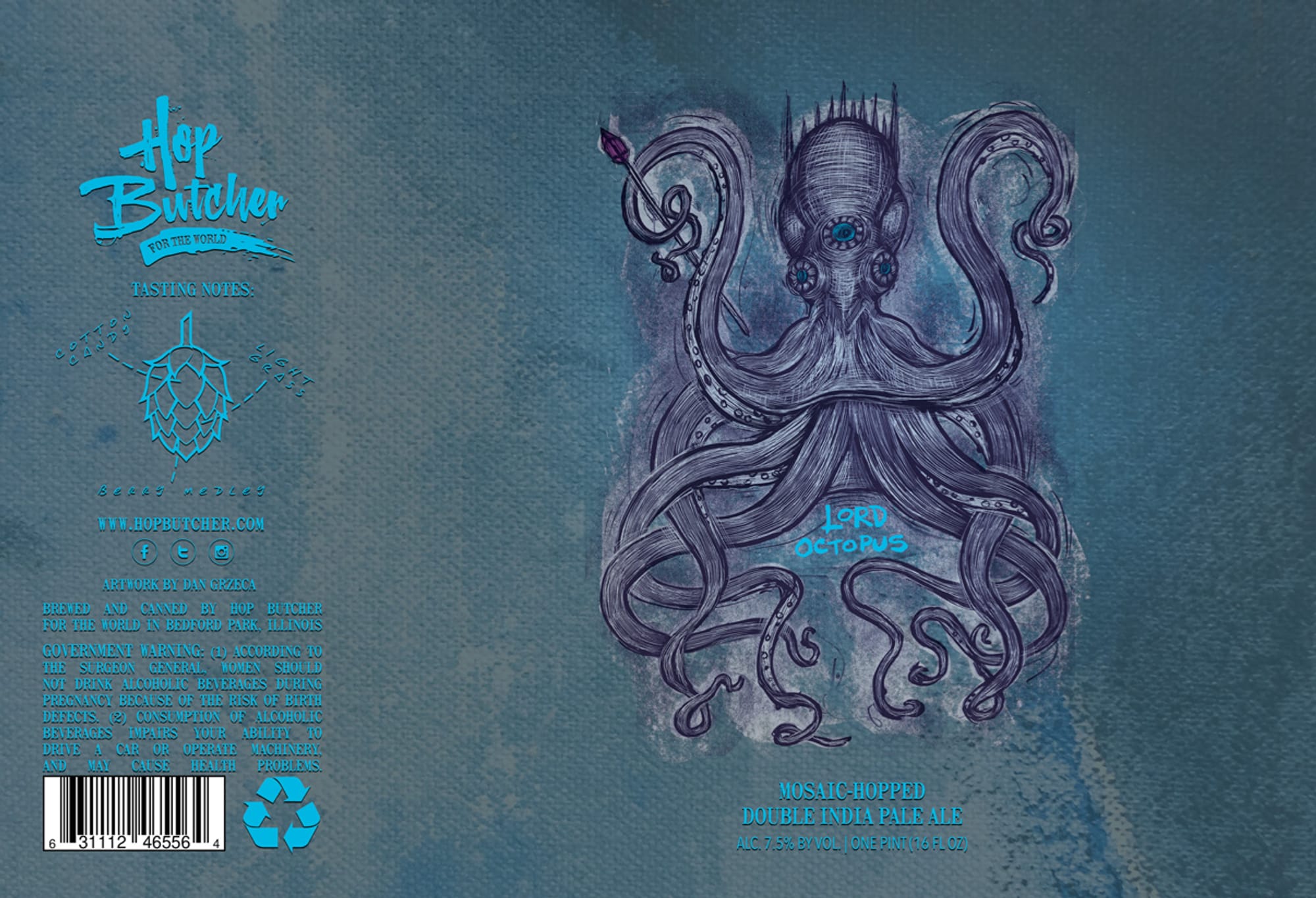 Lord Octopus by Hop Butcher For The World - beer label