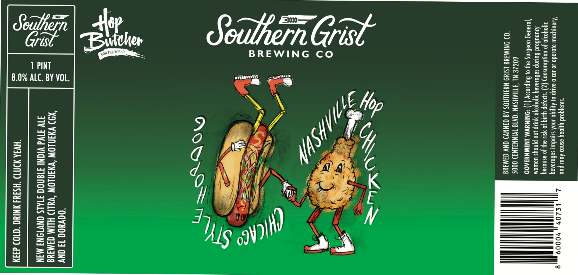 Hop Butcher by Southern Grist Brewing Co. - beer label