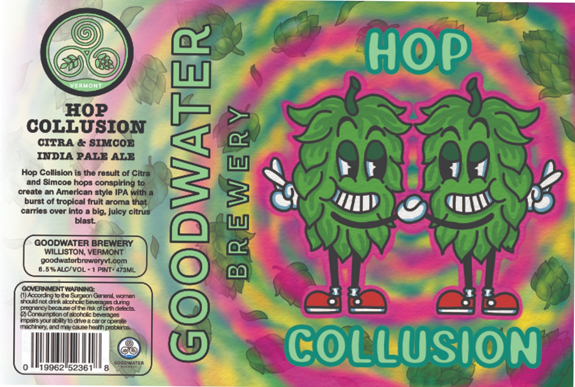 Hop Collision by Goodwater Brewery - beer label