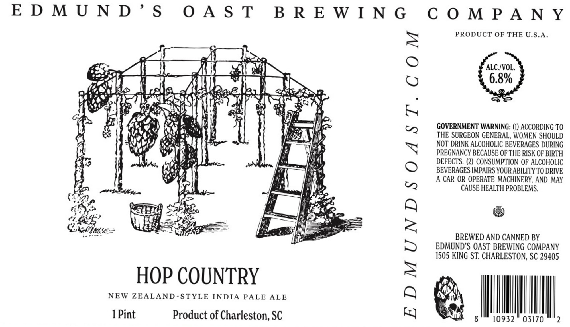 Hop Country by Edmund’s Oast Brewing Company - beer label