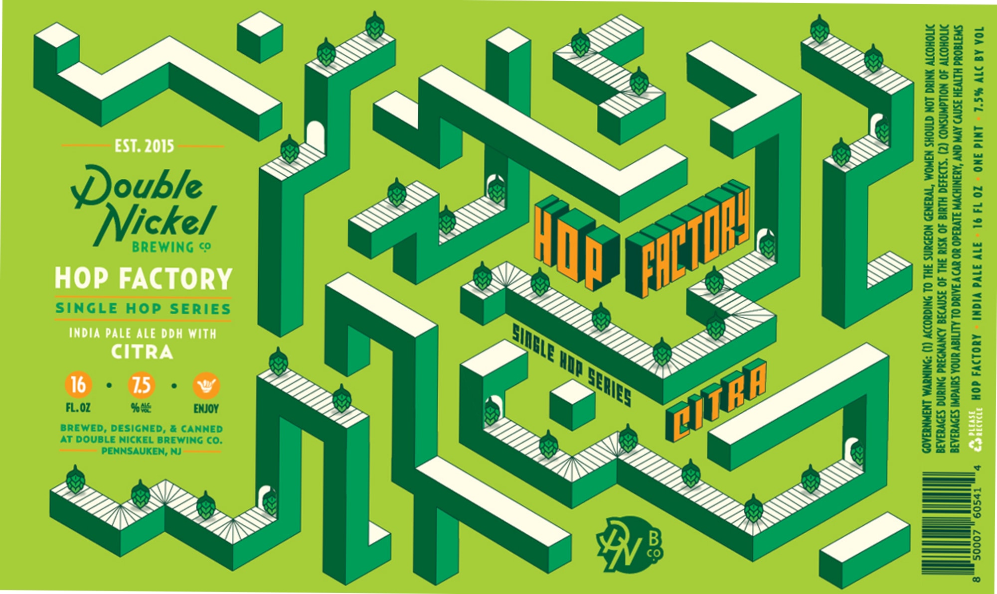 Hop Factory by Double Nickel Brewing Co. - beer label