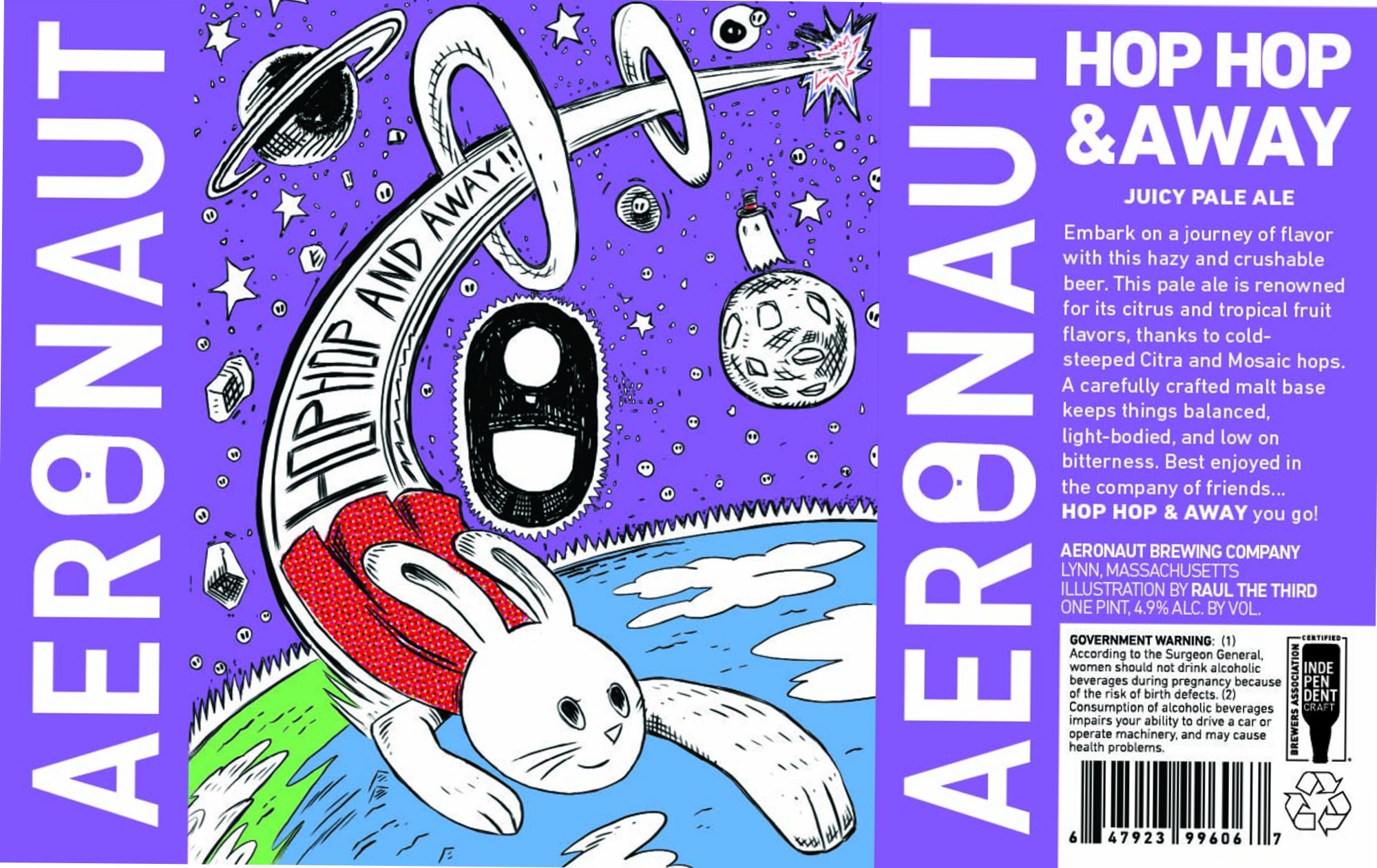 Hop Hop & Away by Aeronaut Brewing Company - beer label