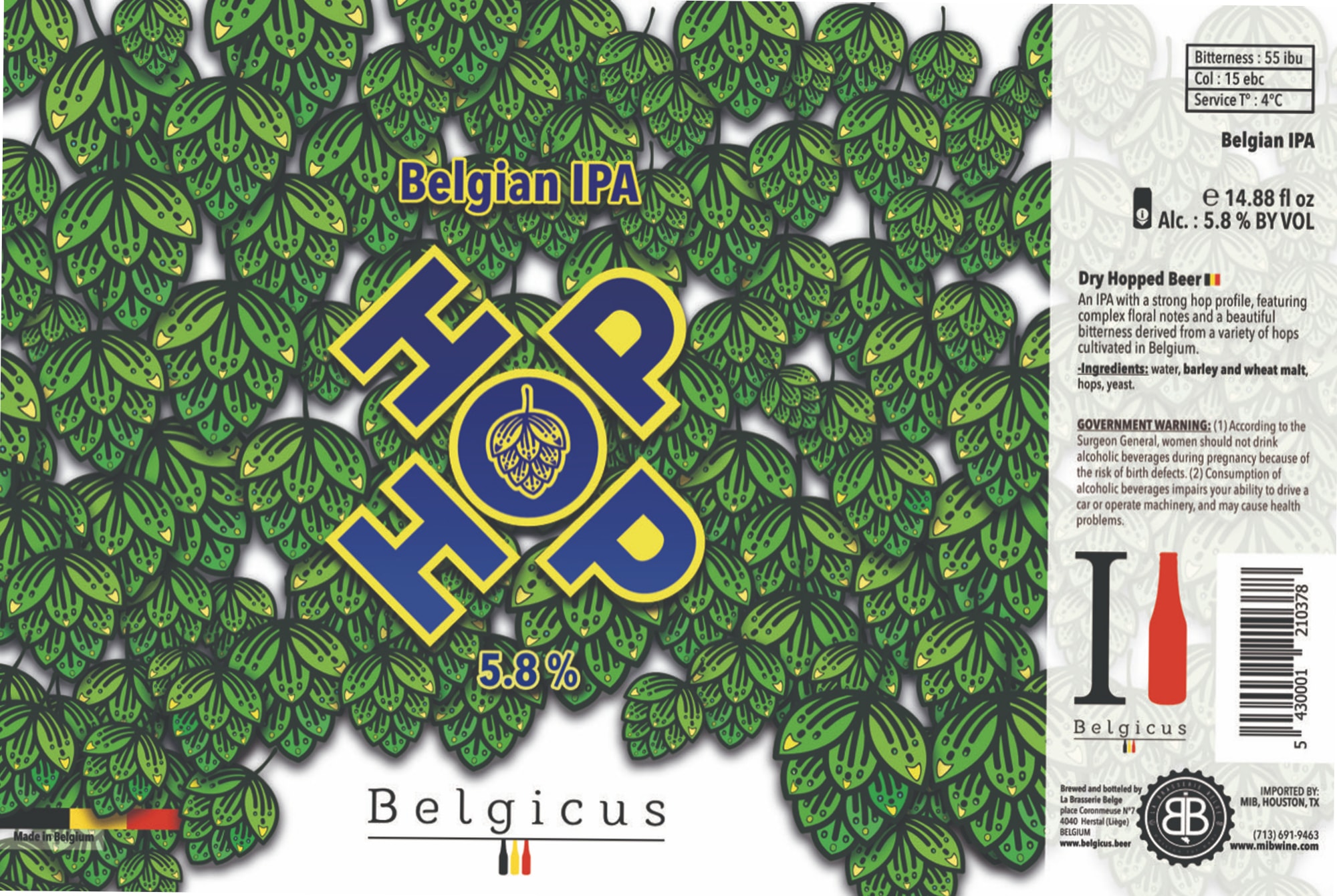 Hop Trip by Belgicus - beer label