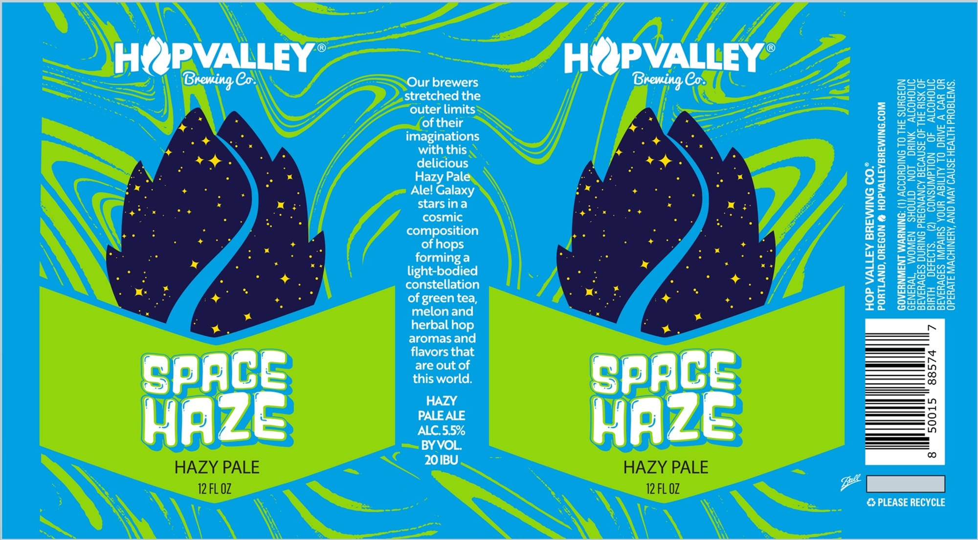 Space Haze by Hop Valley Brewing Co. - beer label