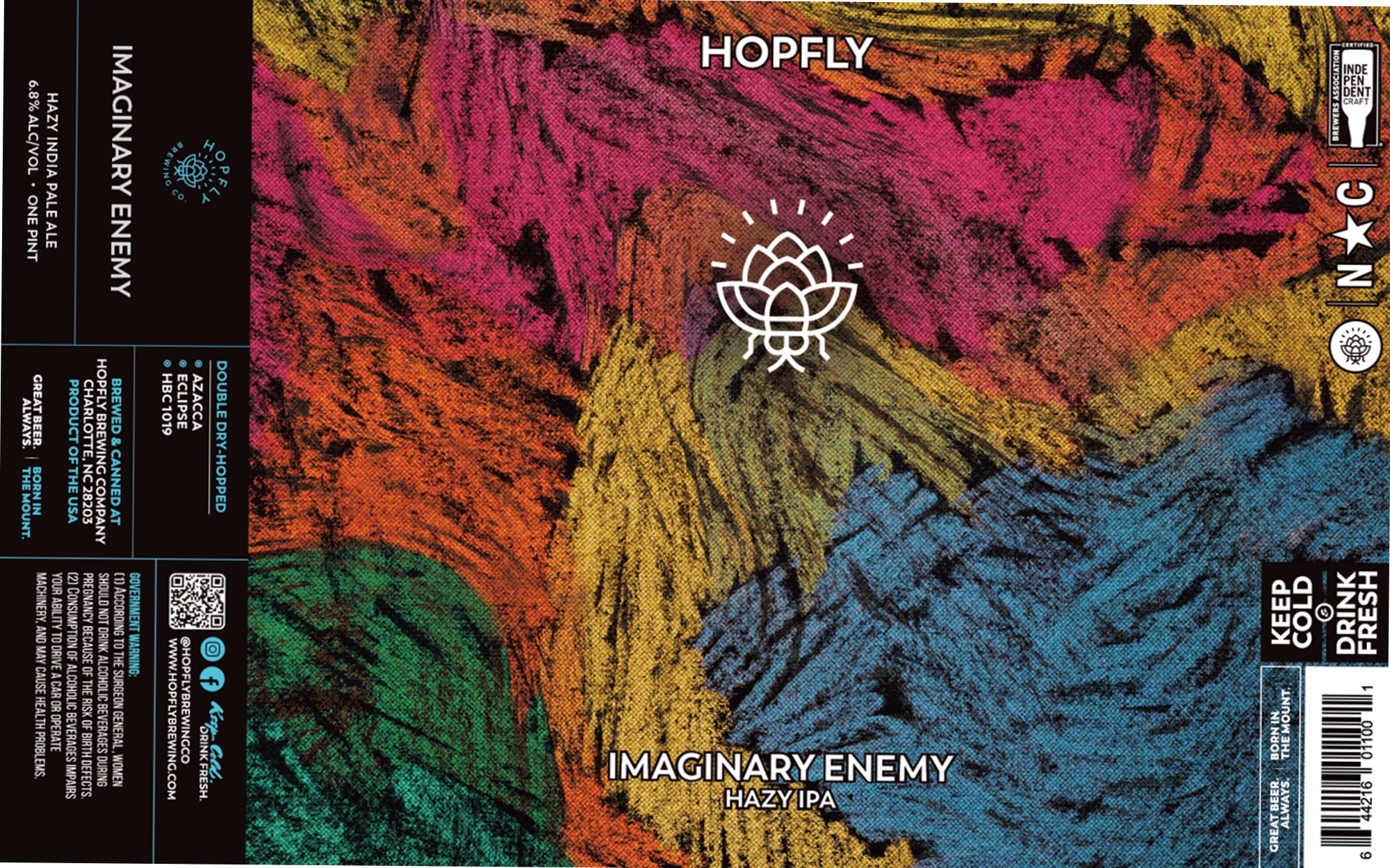 Imaginary Enemy by Hopfly Brewing Co. - beer label