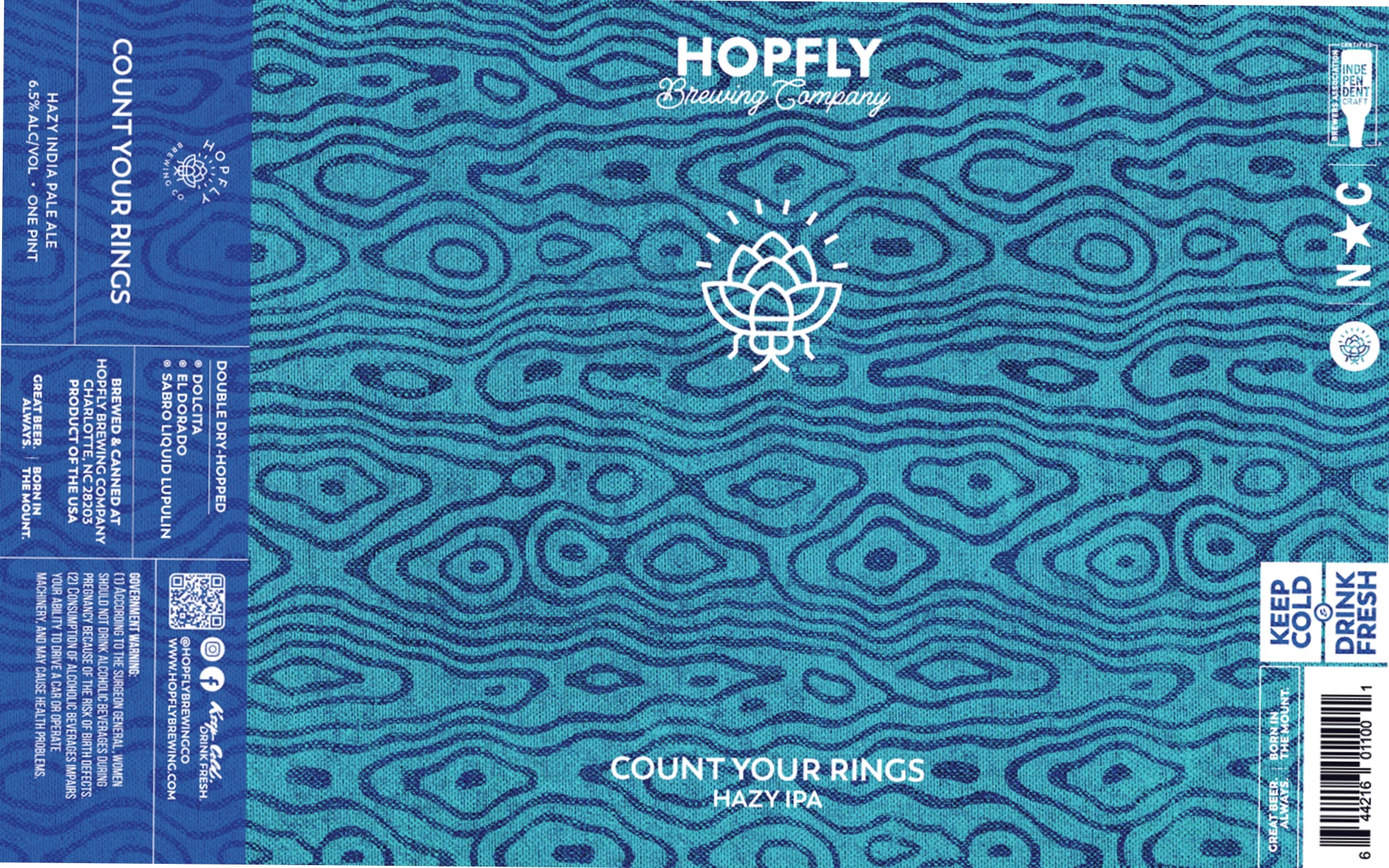 Count Your Rings by Hopfly Brewing Company - beer label