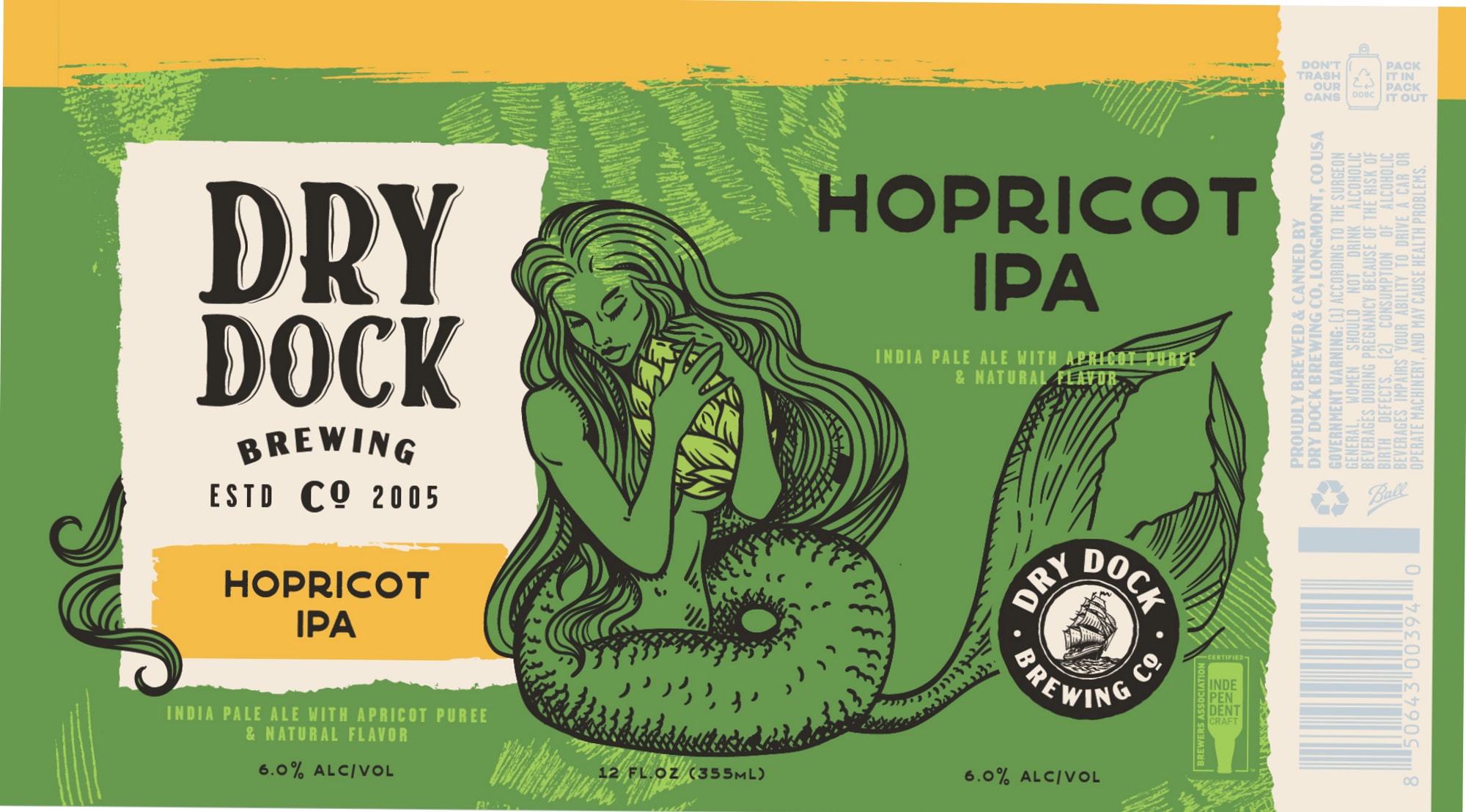 Hopricot IPA by Dry Dock Brewing - beer label
