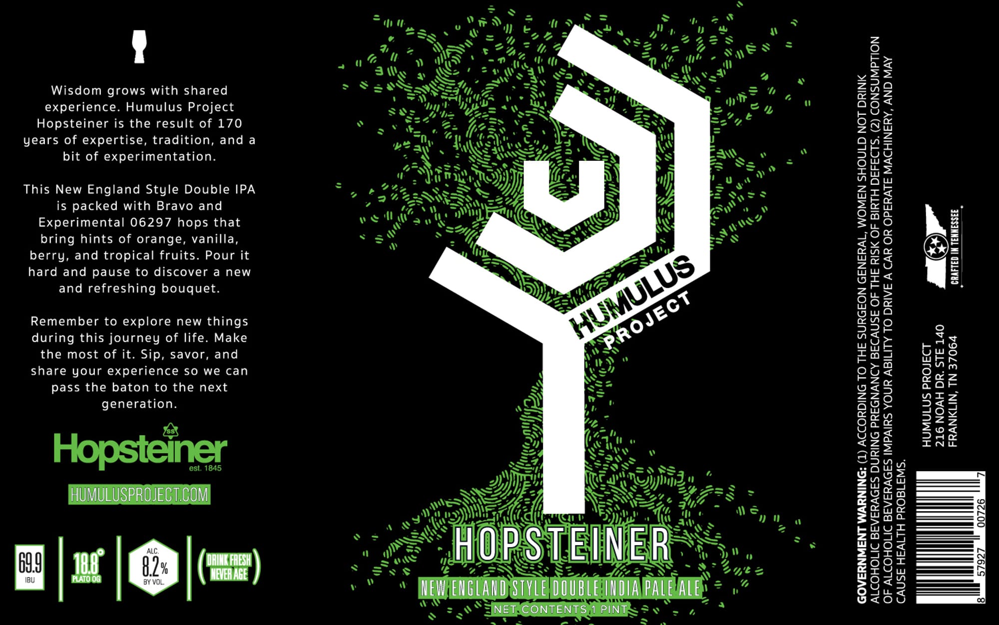 Hopsteiner by Humulus Project - beer label