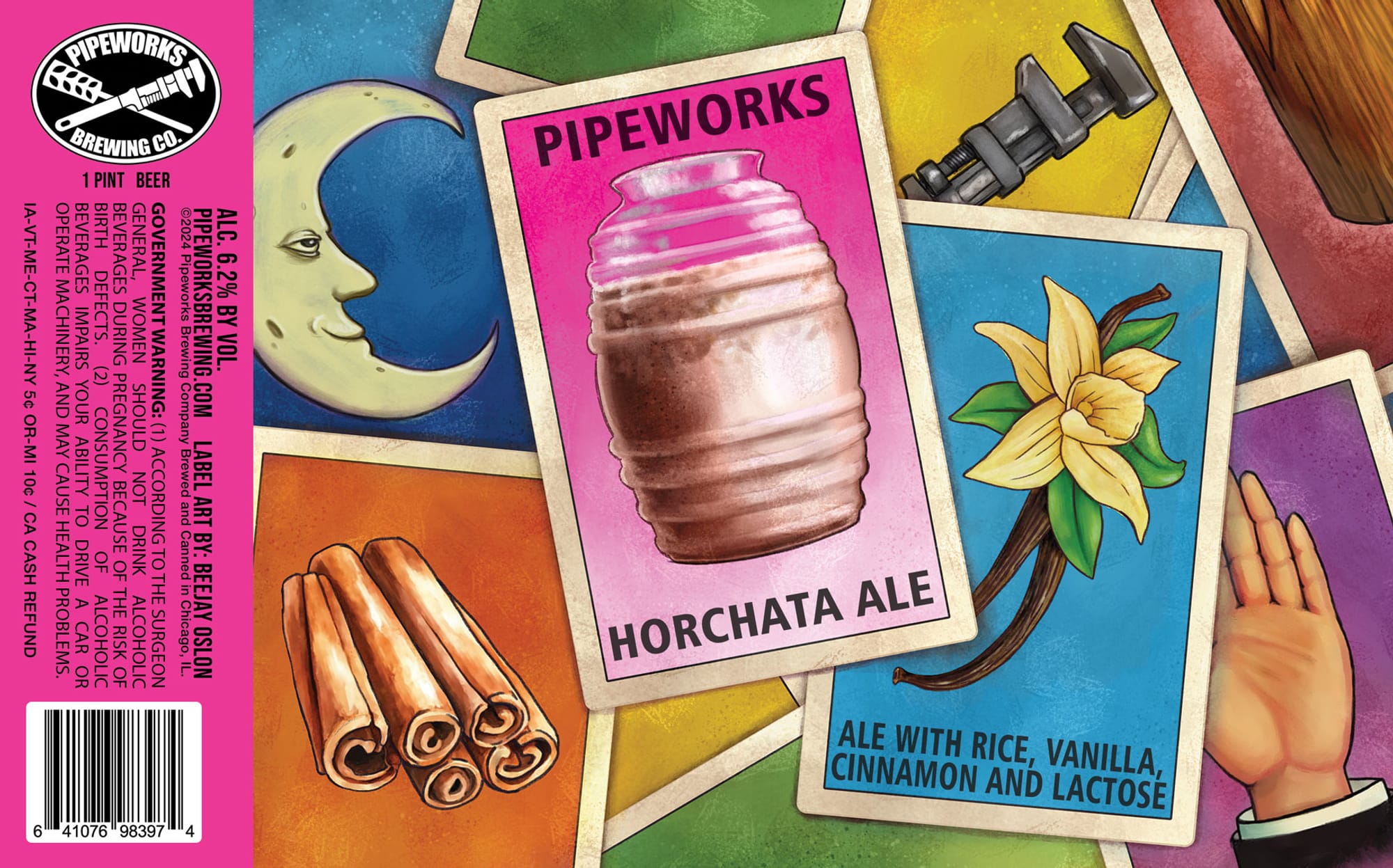 Horchata Ale by Pipeworks Brewing Co. - beer label