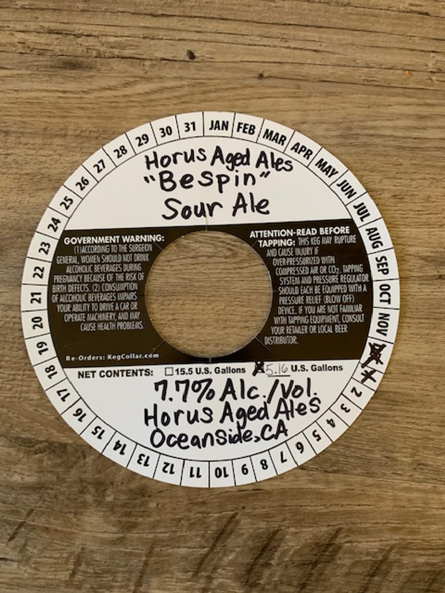 Bespin by Horus Aged Ales - beer label
