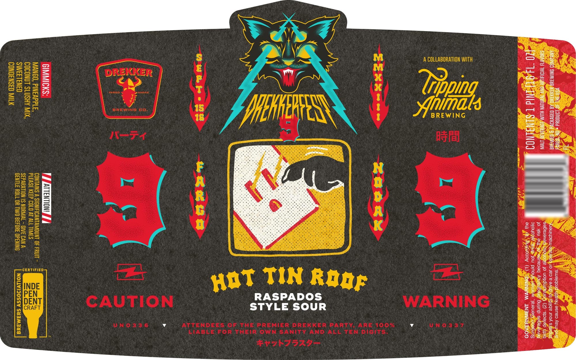 Hot Tin Roof by Drekker Brewing Co. - beer label