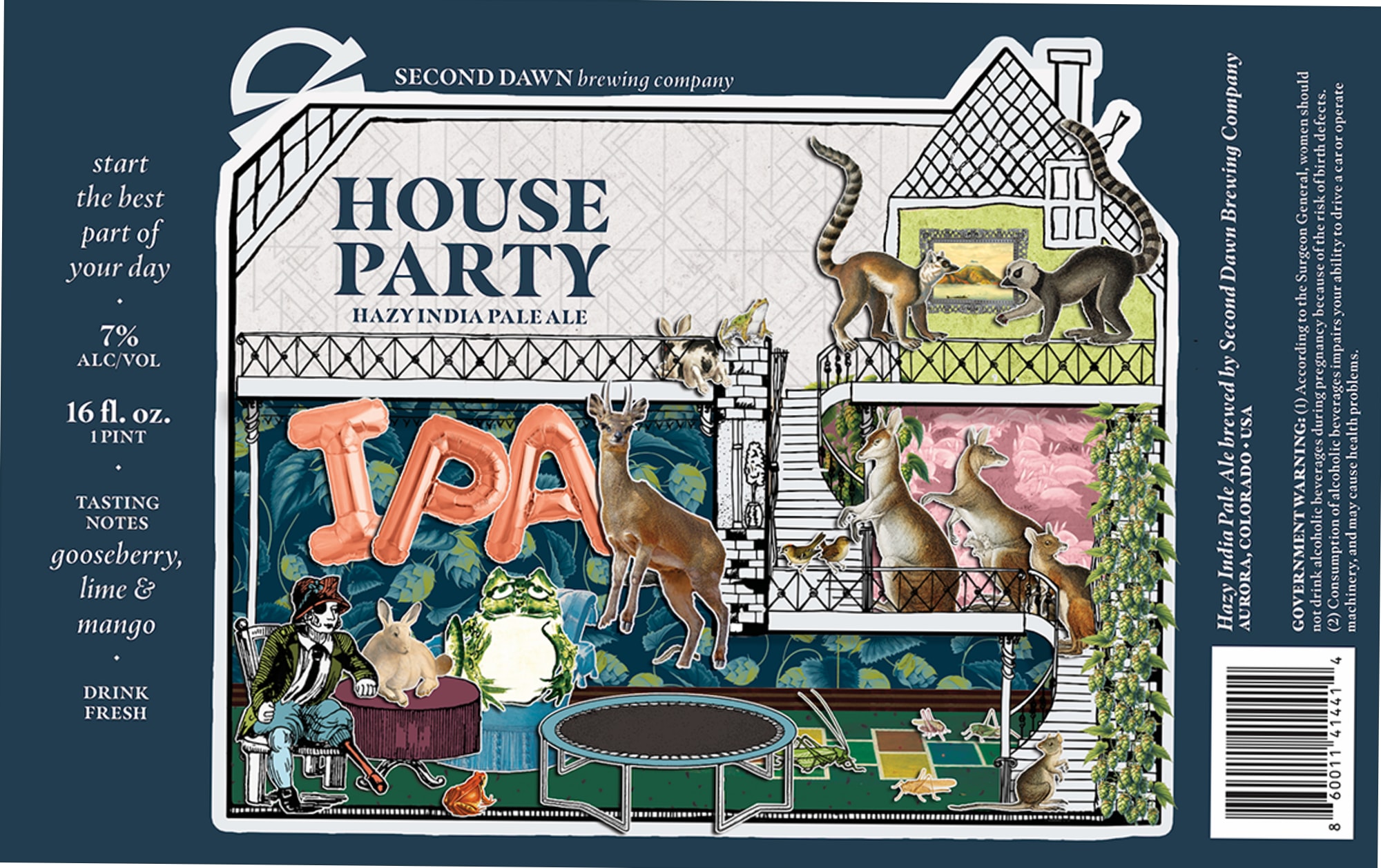 House Party by Second Dawn Brewing Company - beer label