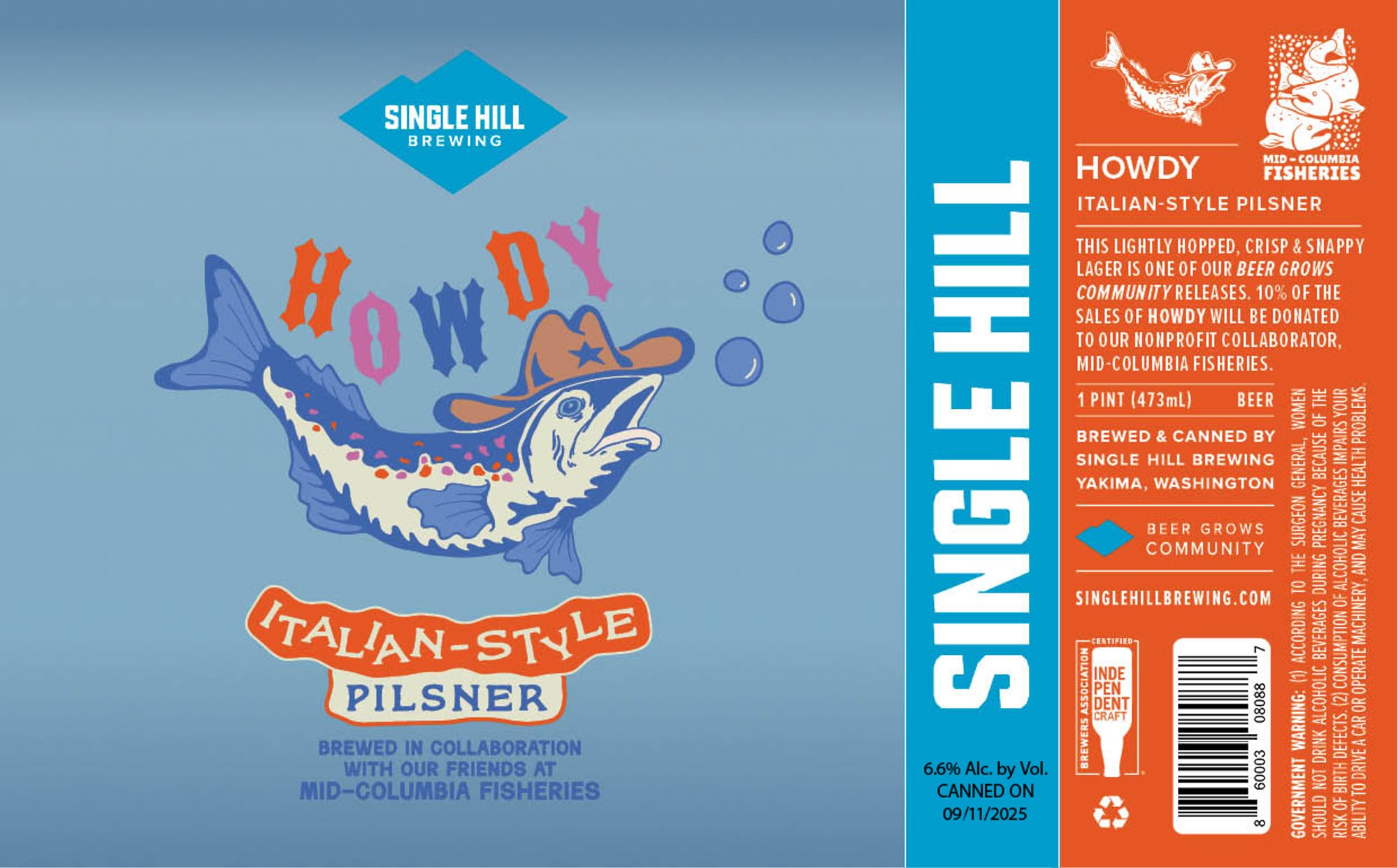 Howdy by Single Hill Brewing - beer label