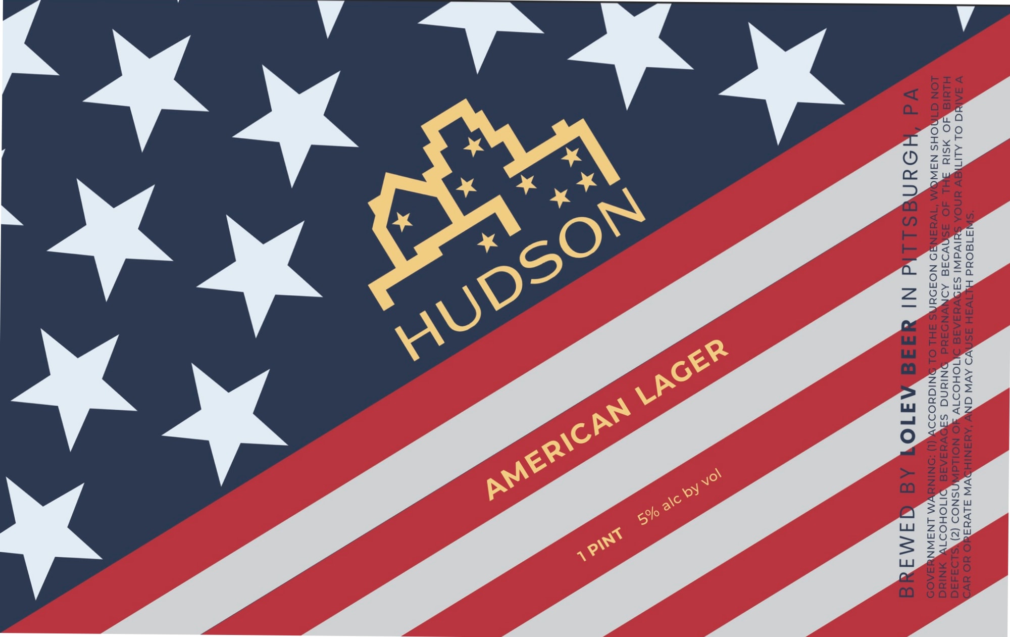 Hudson Lager by Hudson Beer Company - beer label