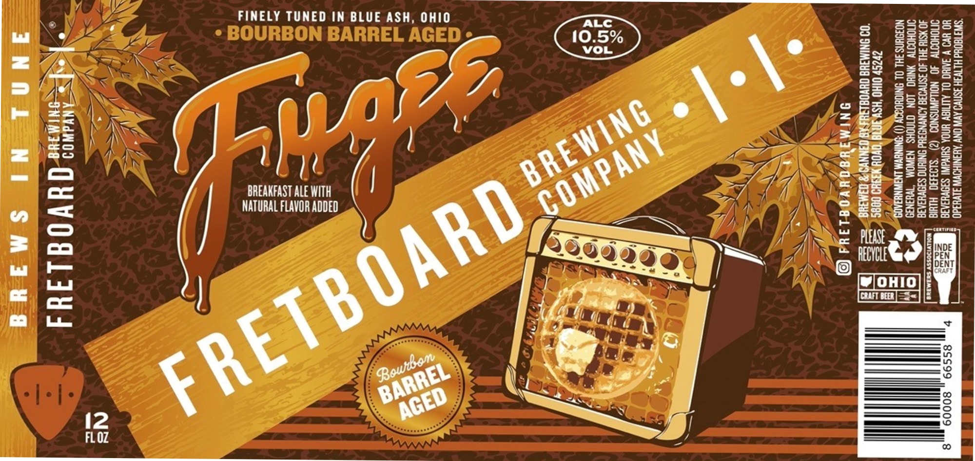 Hughes by Fretboard Brewing Company - beer label