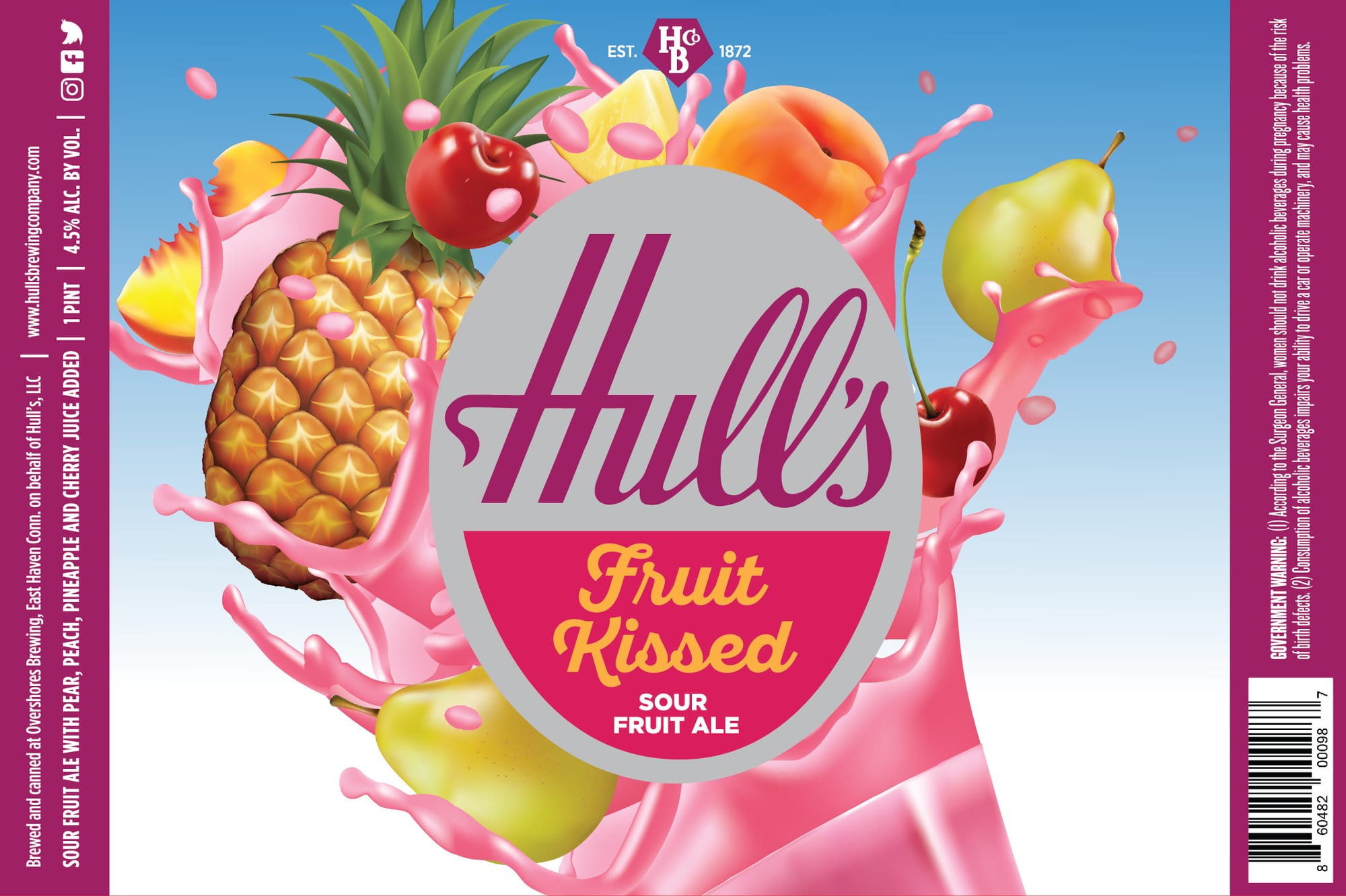Fruit Kissed by Hulls Brewing Co. - beer label