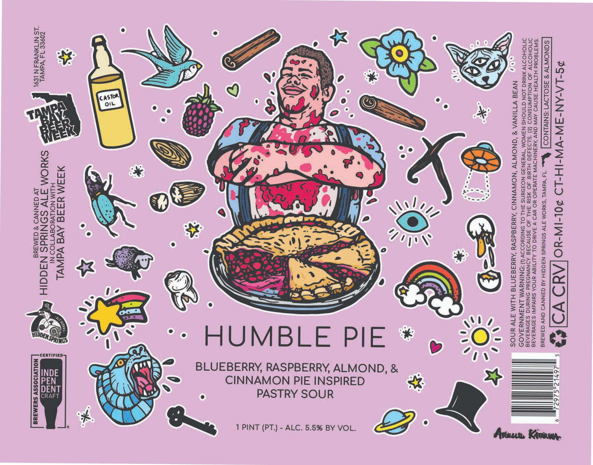 Humble Pie by Hidden Springs Ale Works - beer label