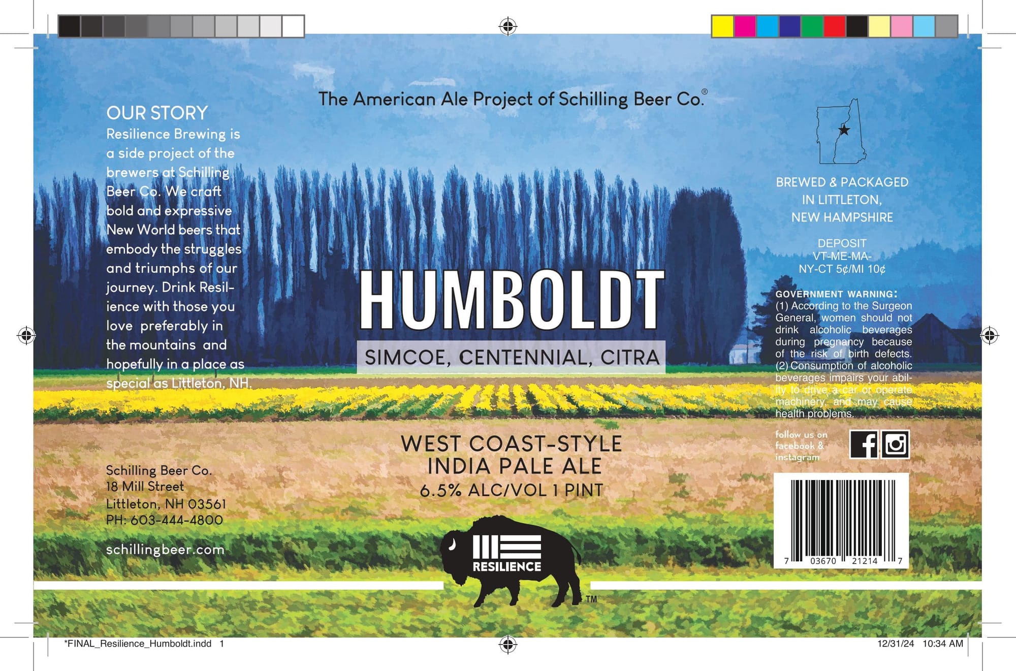 Humboldt by Schilling Beer Co. - beer label