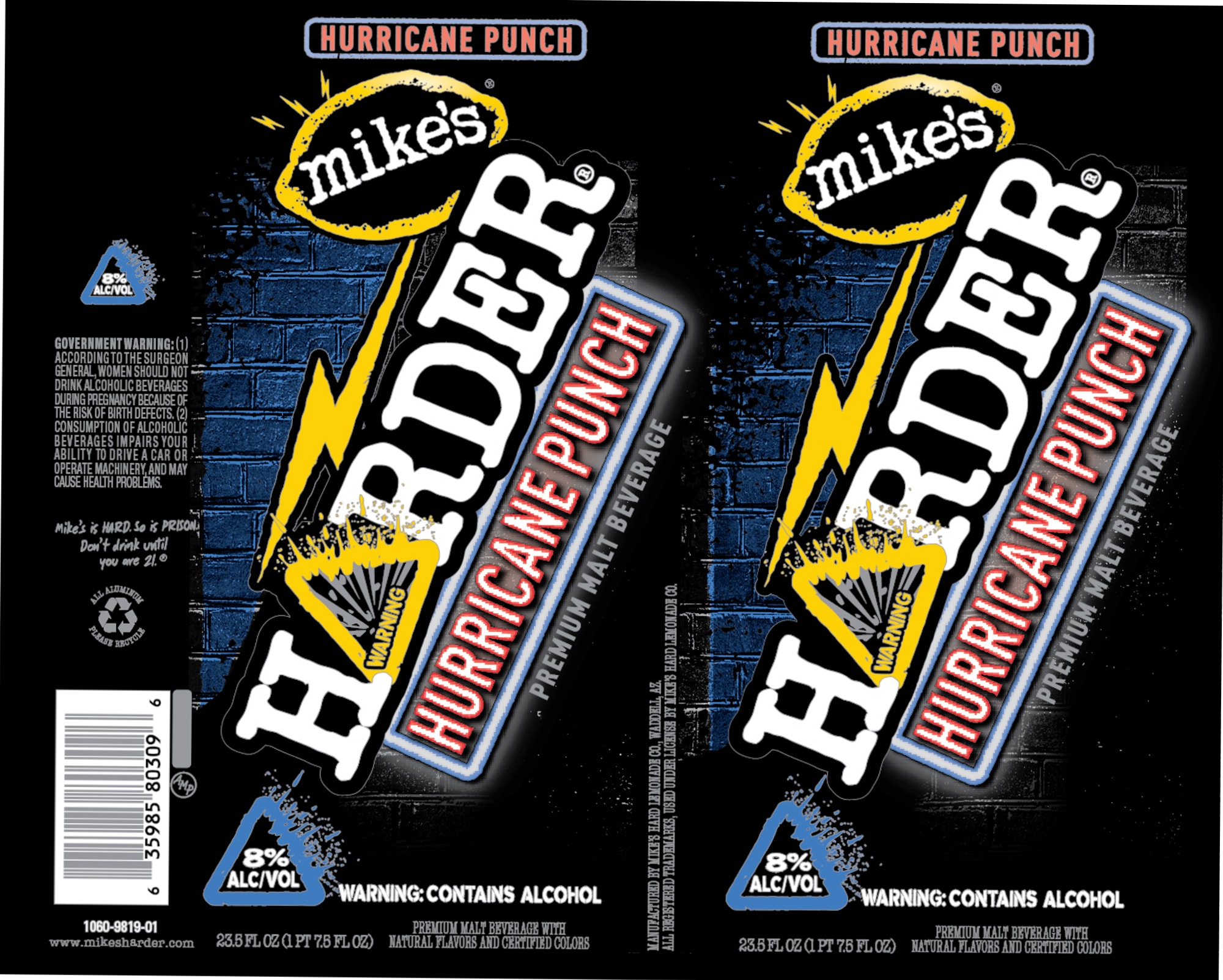 Hurricane Punch by Mike's Harder - beer label