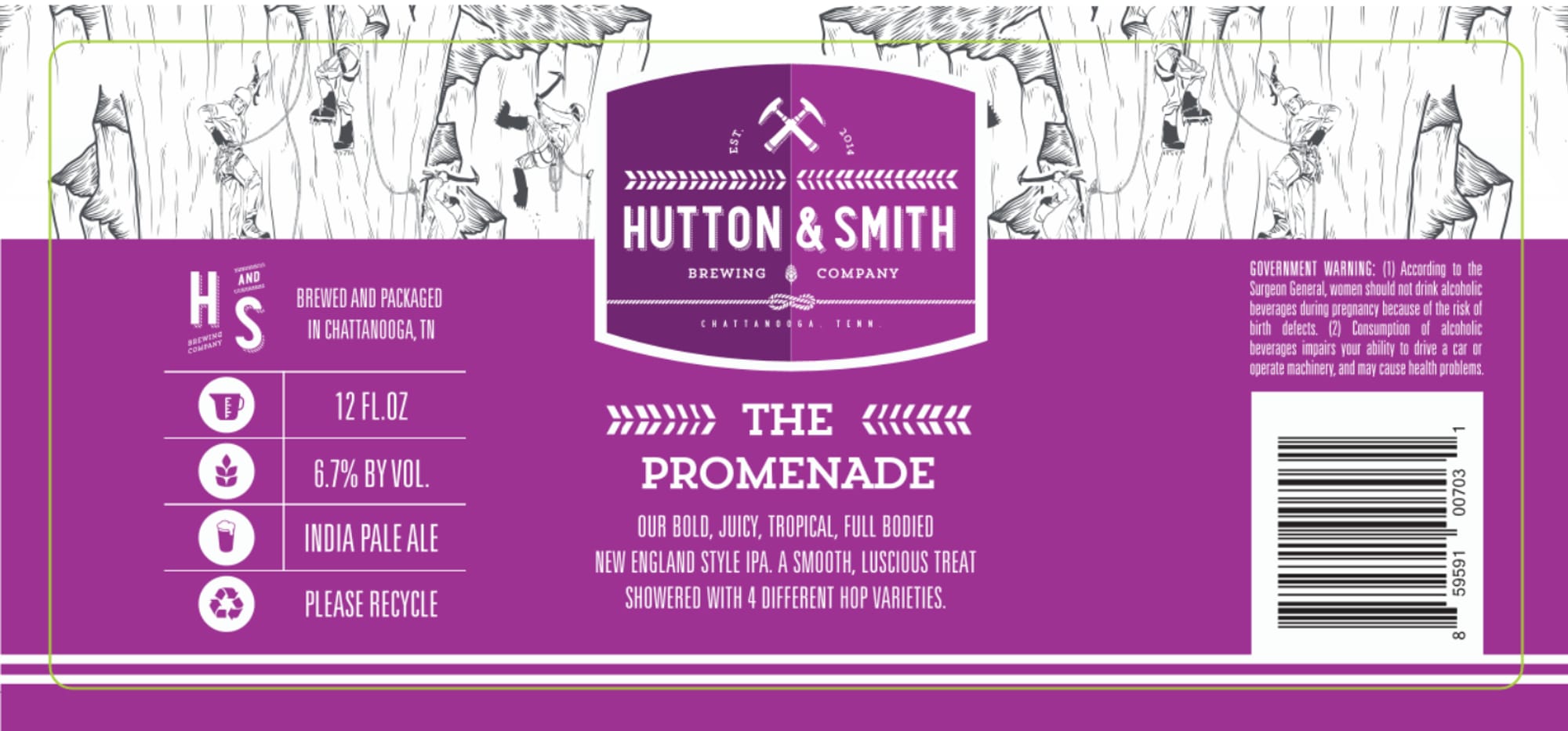 The Promenade by Hutton & Smith Brewing Company - beer label
