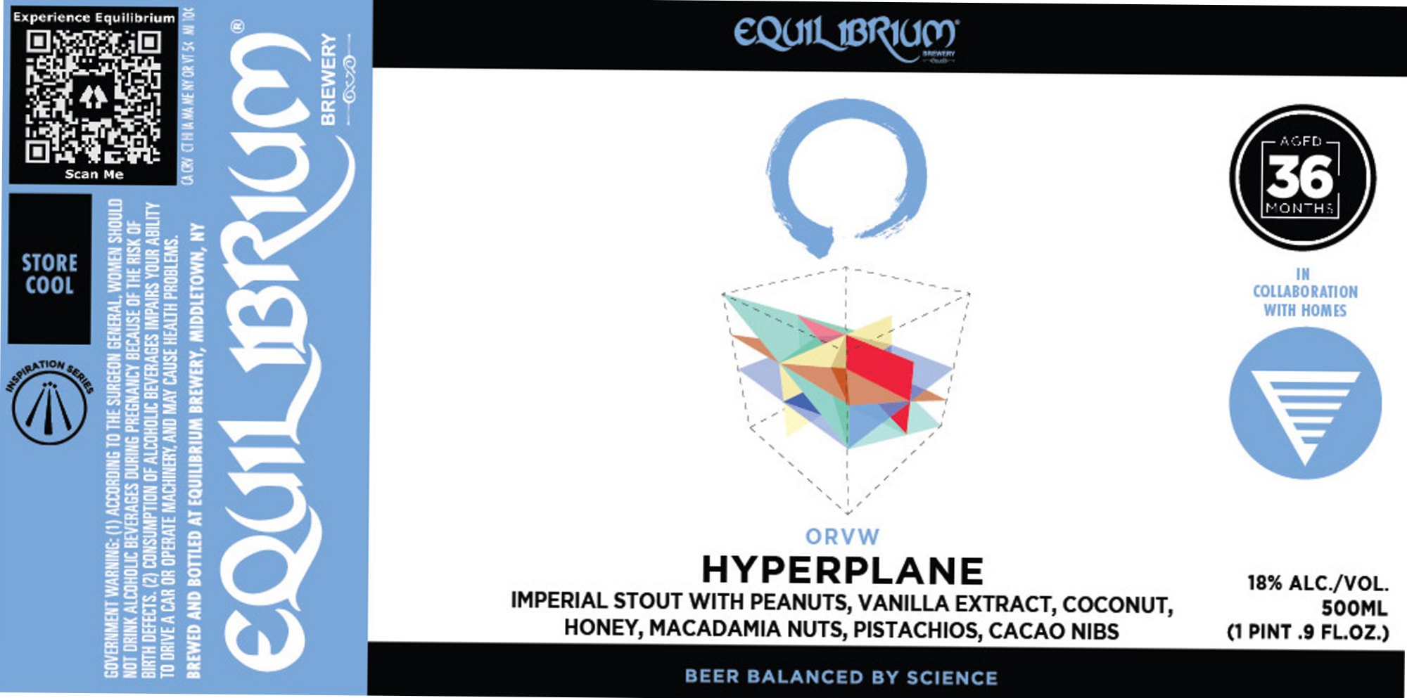 Hyperplane by Equilibrium Brewery - beer label