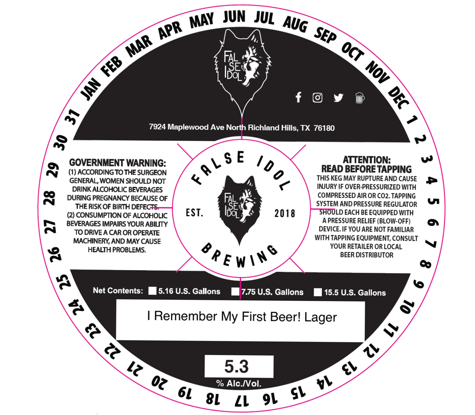 I Remember My First Beer! Lager by False Idol Brewing - beer label