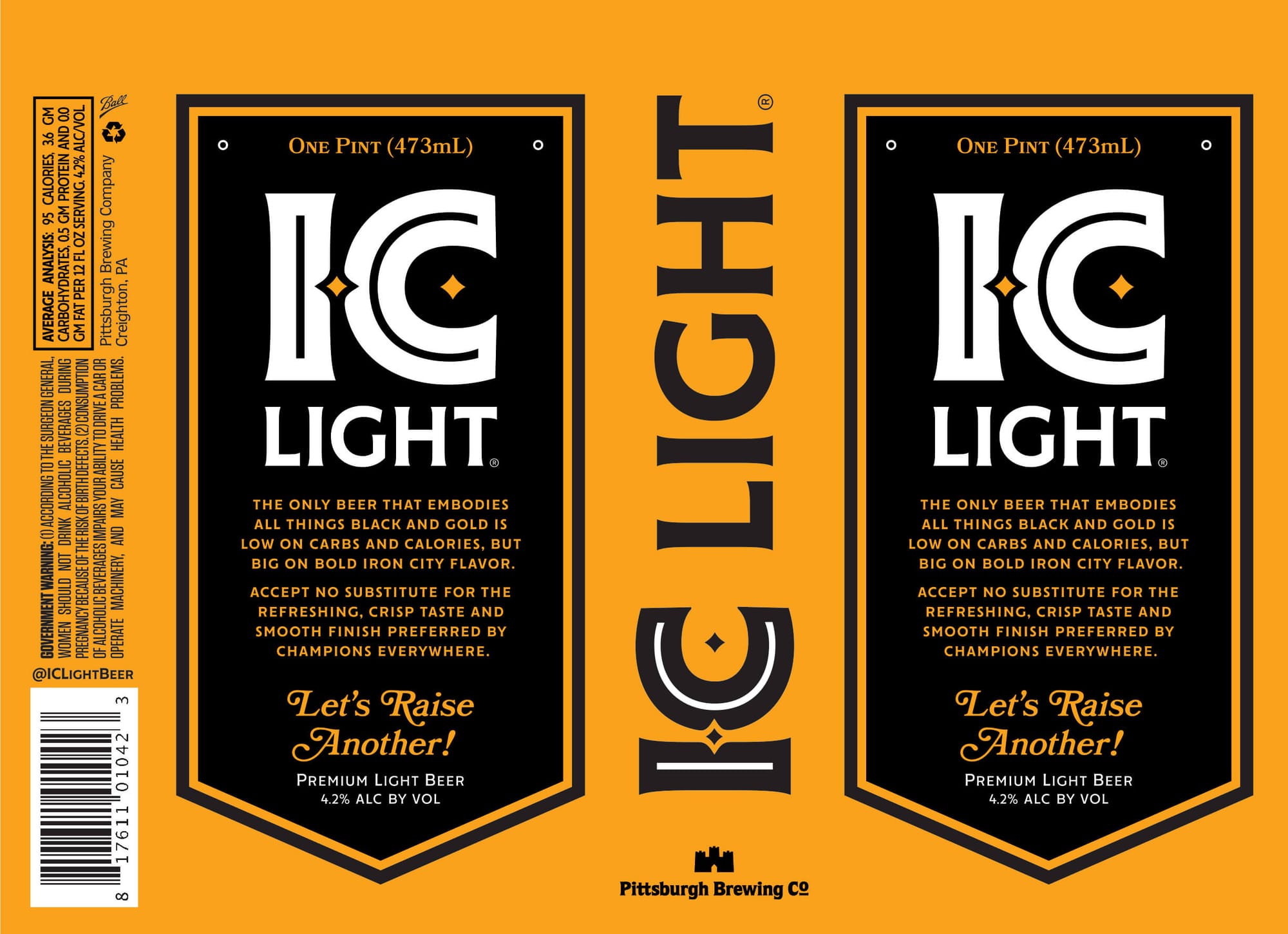 IC Light by Pittsburgh Brewing Co. - beer label