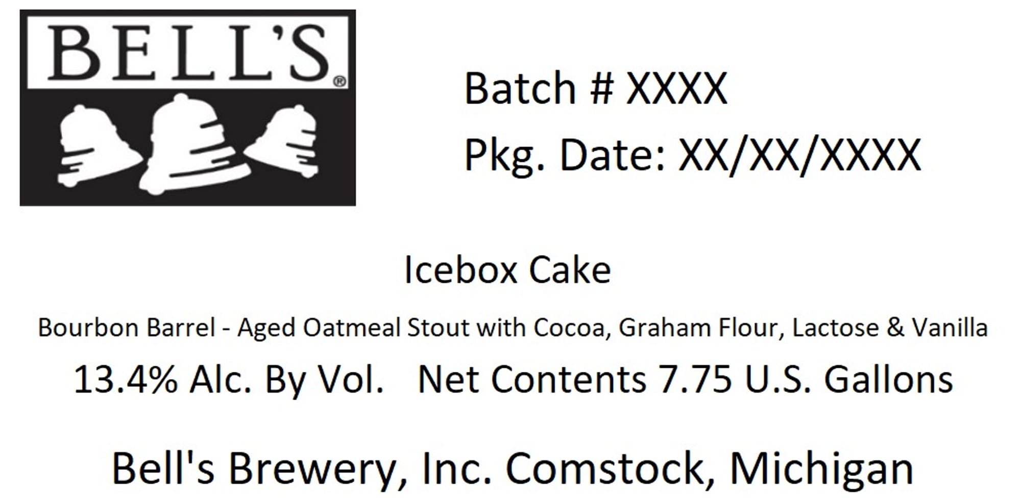 Icebox Cake by Bell’s Brewery - beer label