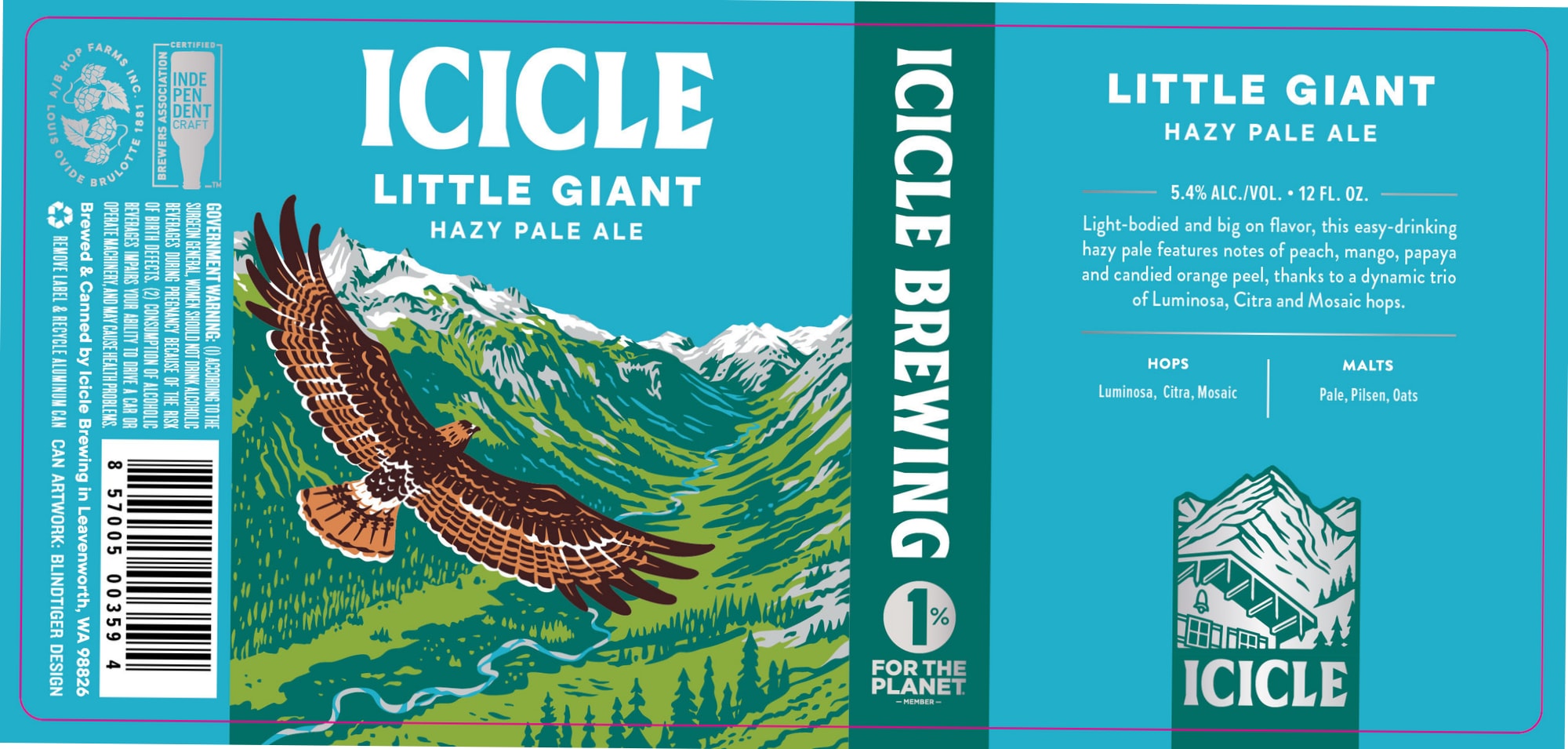 Icicle by Little Giant Brewing - beer label