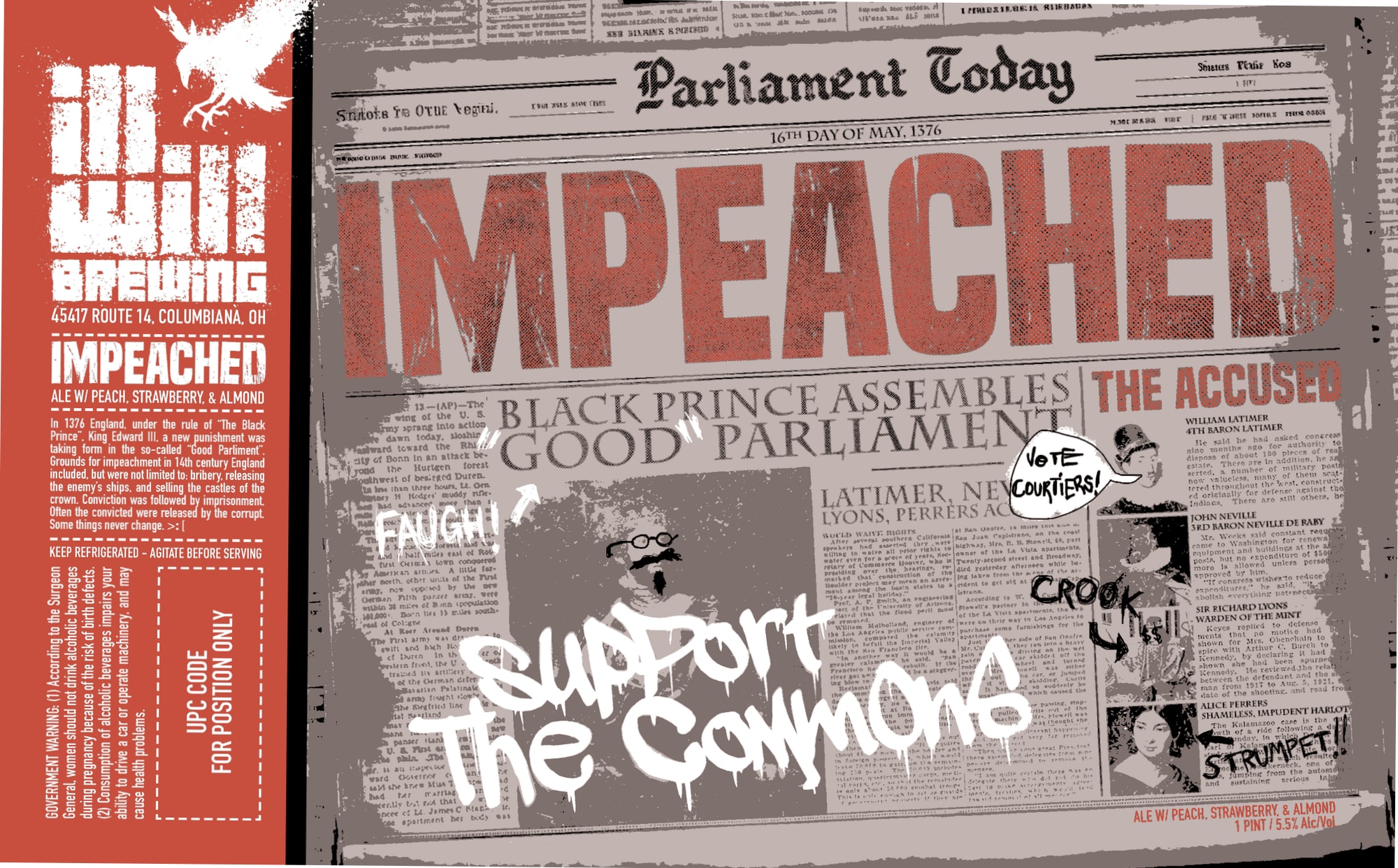 Impeached Ale by Platform Beer Co. - beer label