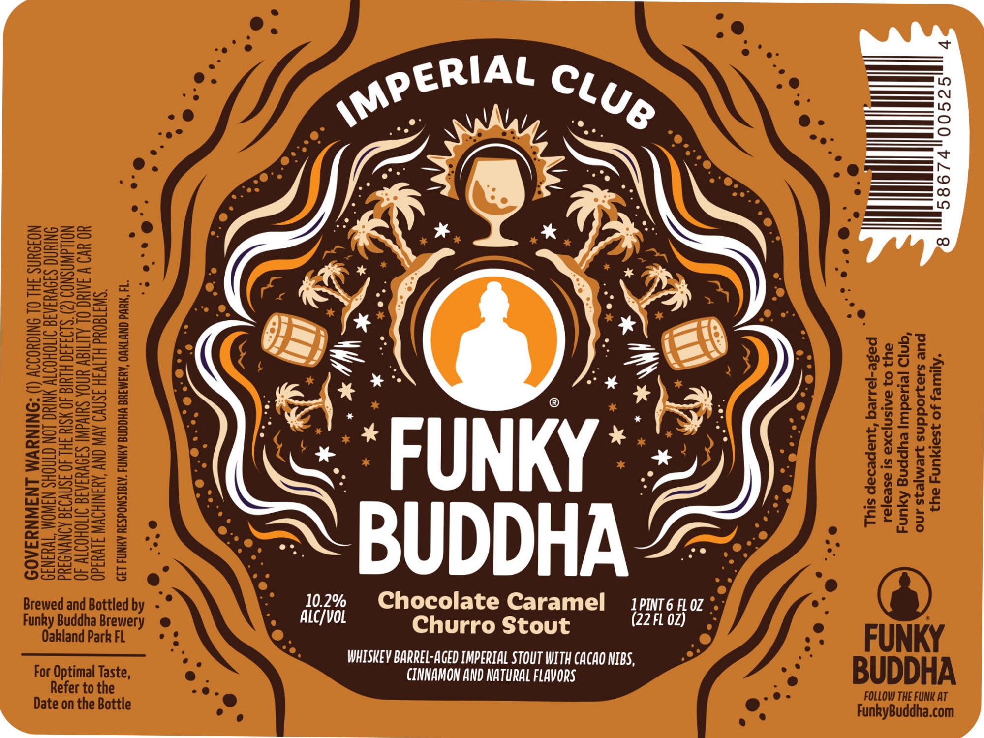 Imperial Club by Funky Buddha Brewery - beer label