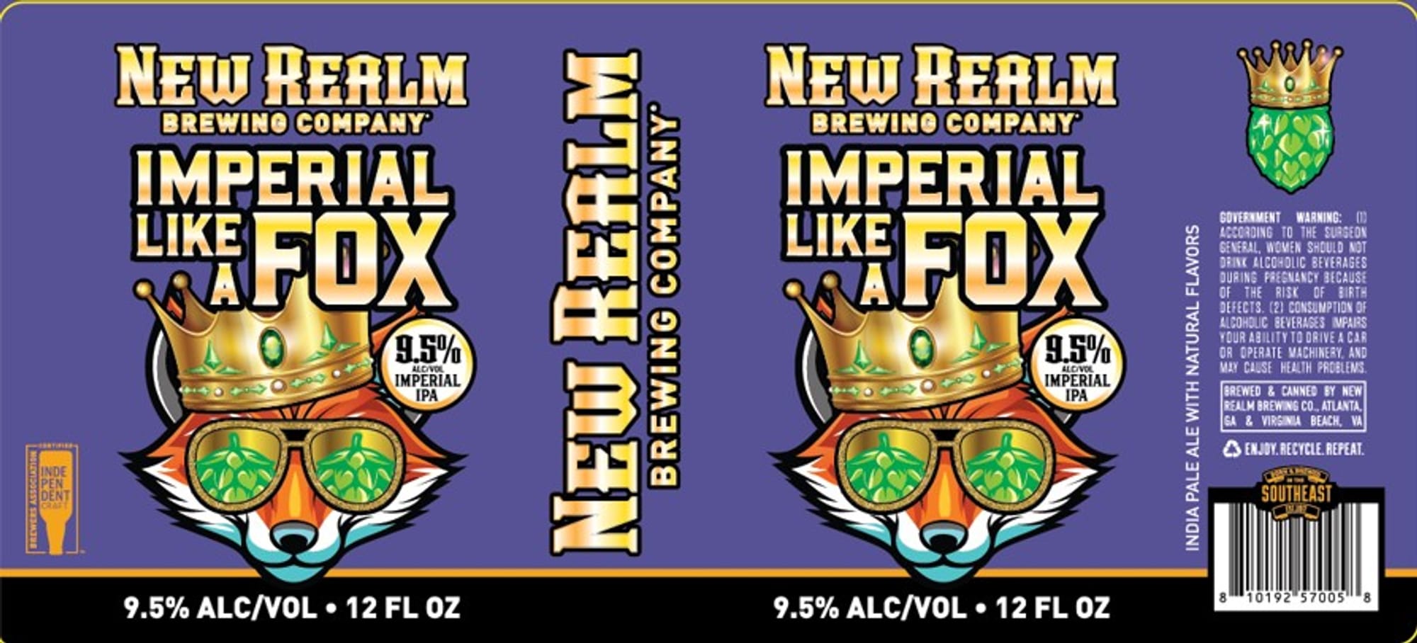 Imperial Like a Fox by New Realm Brewing Company - beer label