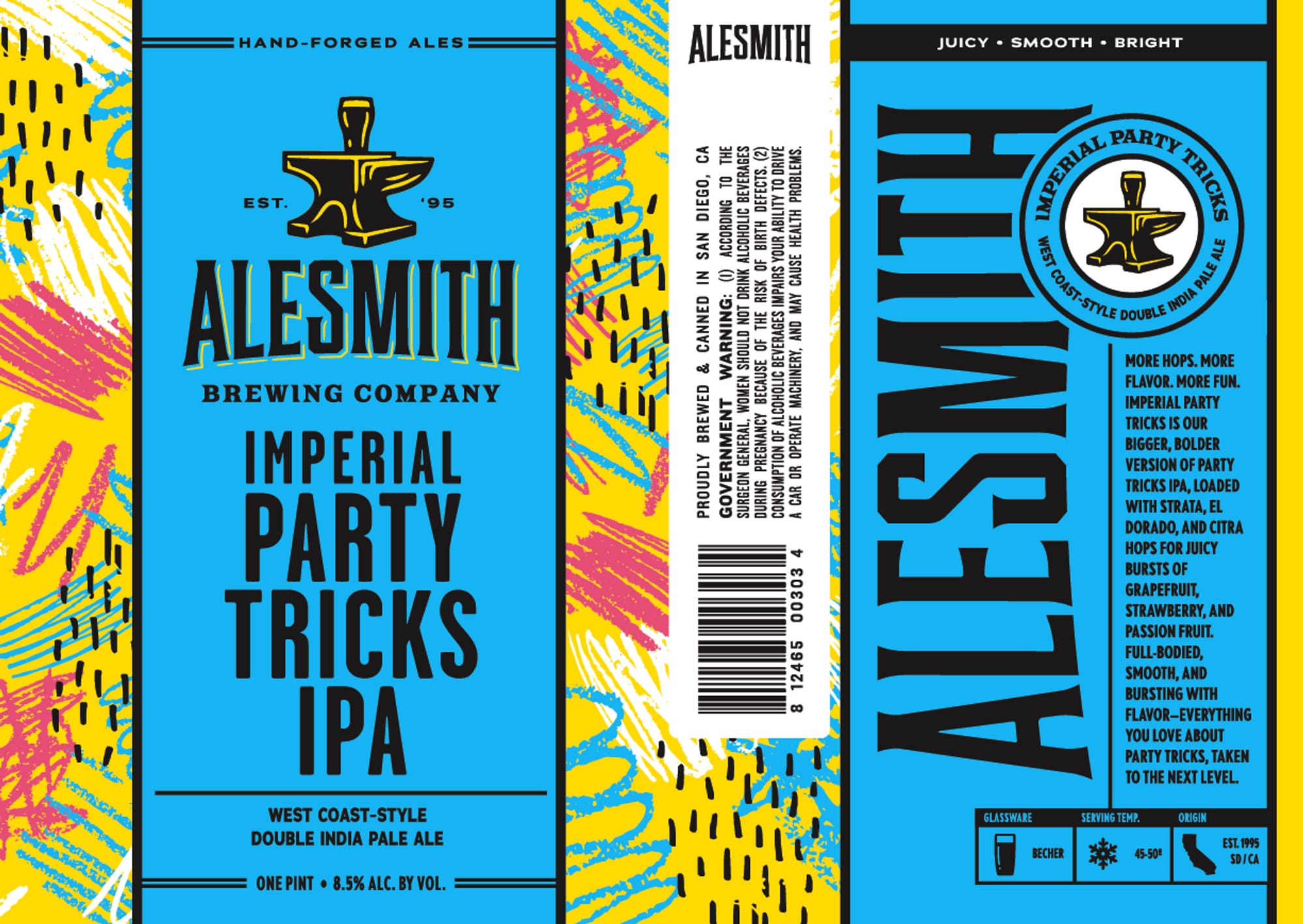 Imperial Party Tricks IPA by Alesmith Brewing Company - beer label