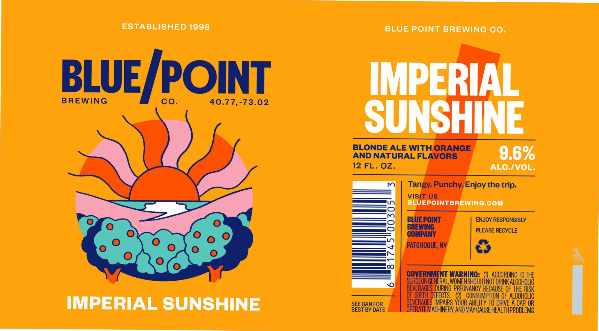 Imperial Sunshine by Blue Point Brewing Co. - beer label