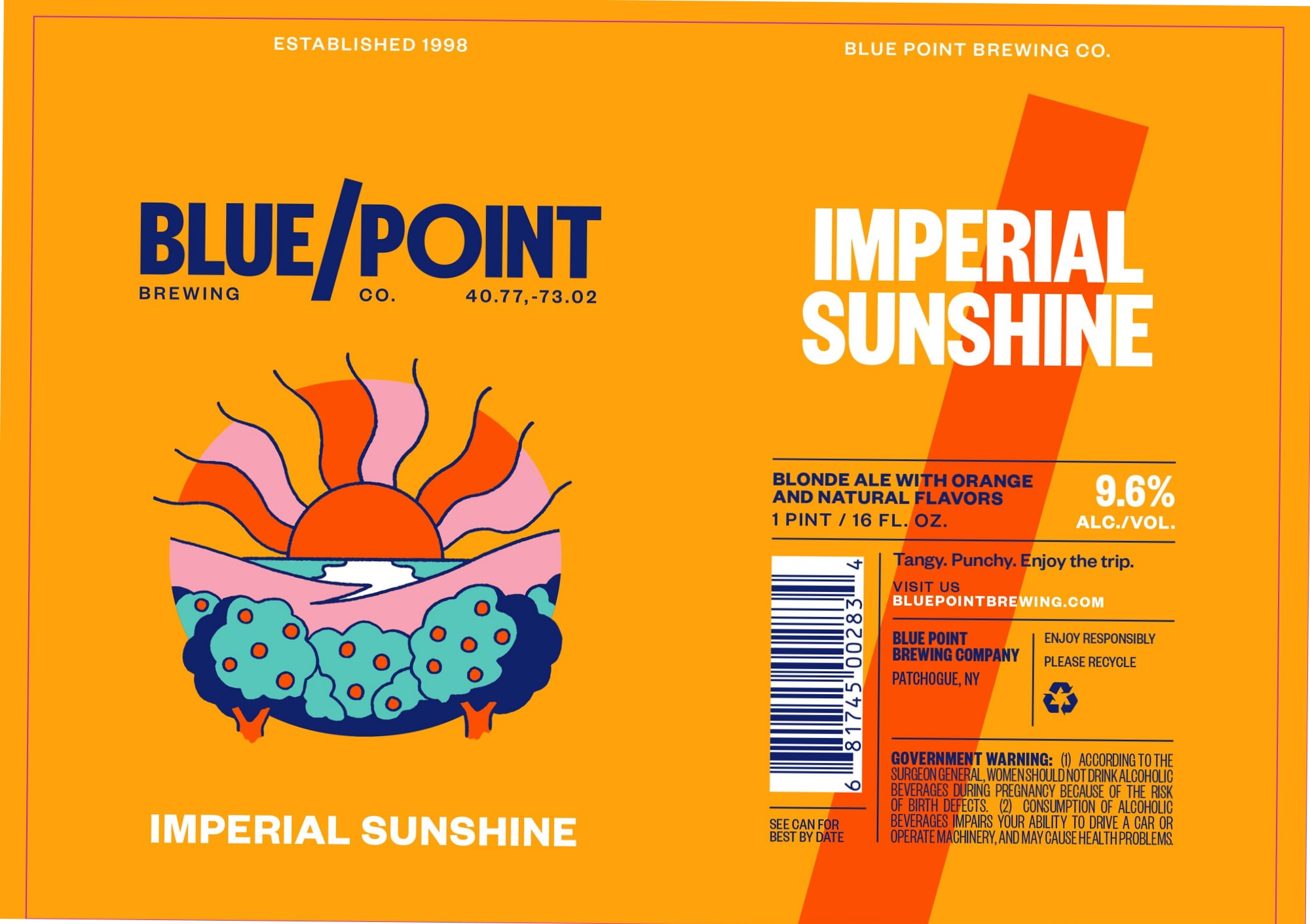 Imperial Sunshine by Blue Point Brewing Co. - beer label