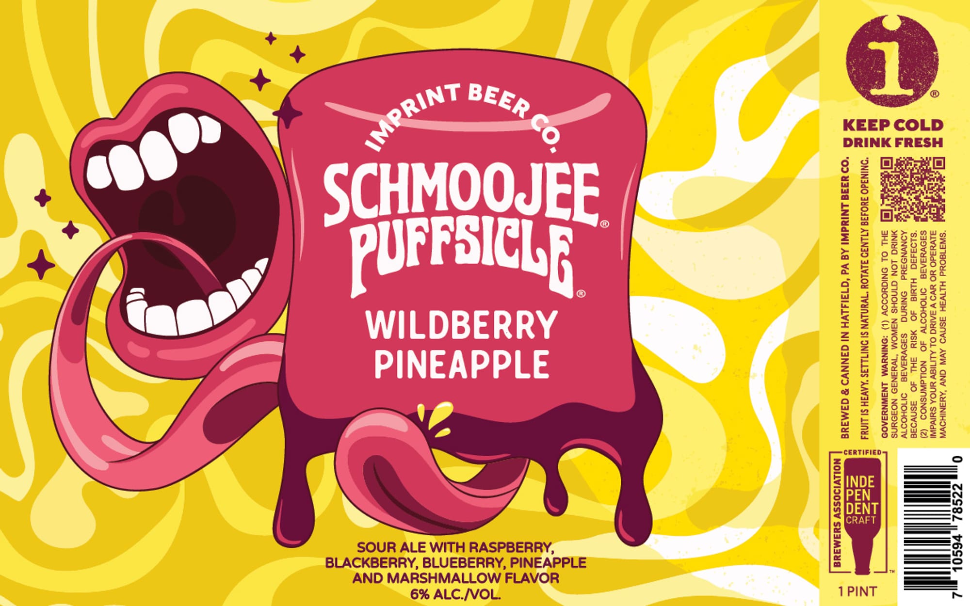 Schmooje Puffsicle by Imprint Beer Co. - beer label