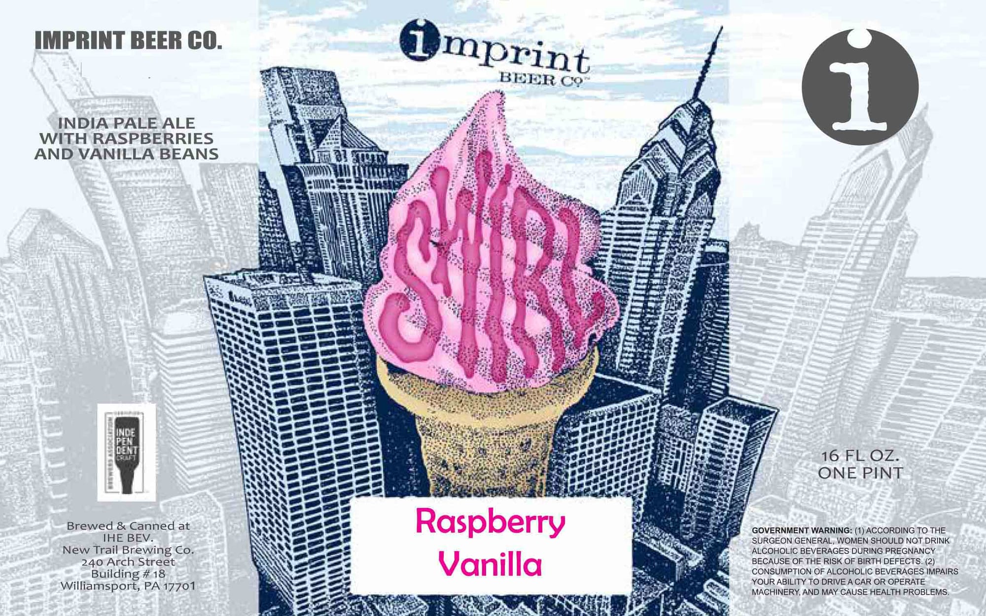 Raspberry Vanilla by Imprint Beer Co. - beer label