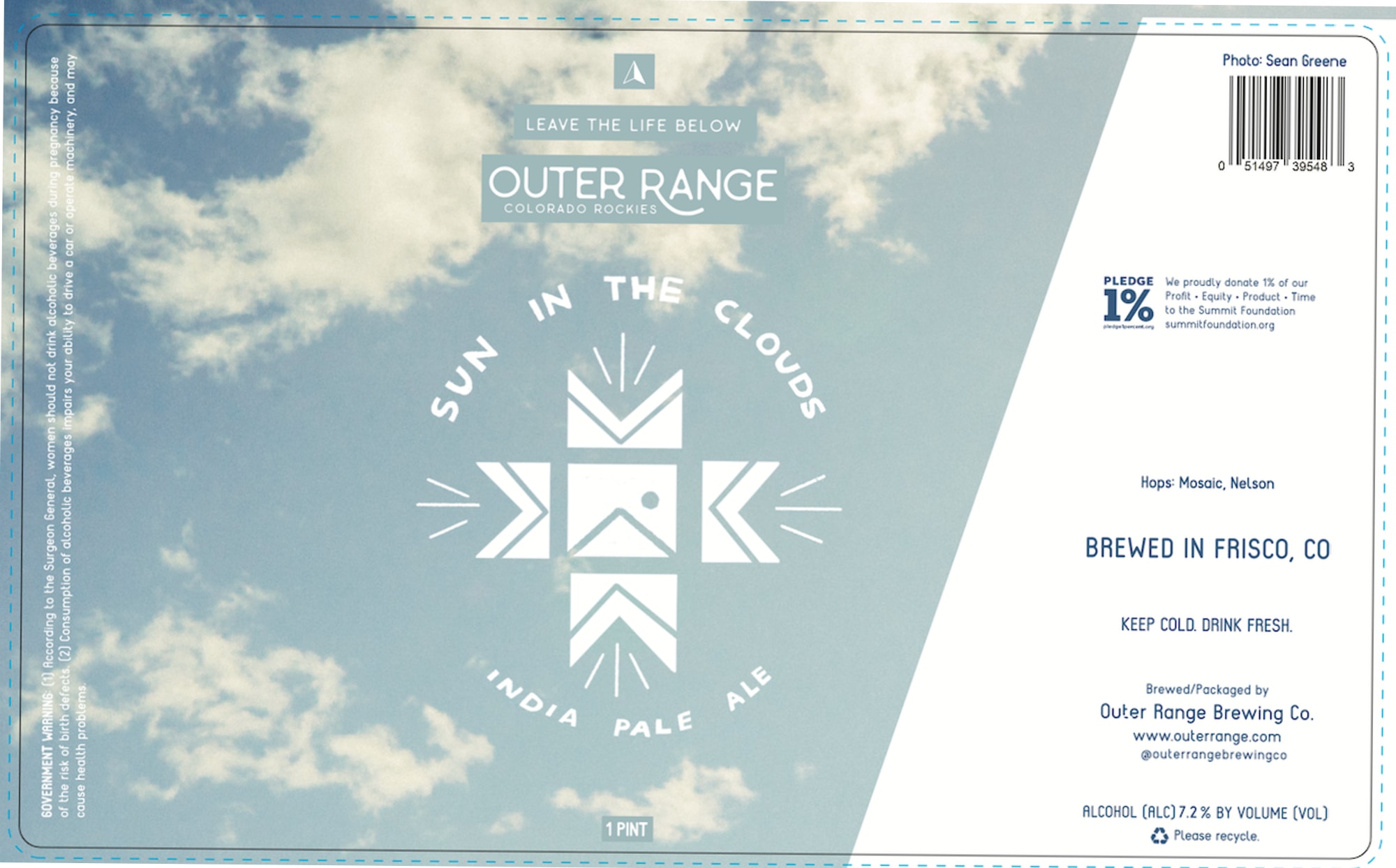 In The Sun by Outer Range Brewing Co. - beer label