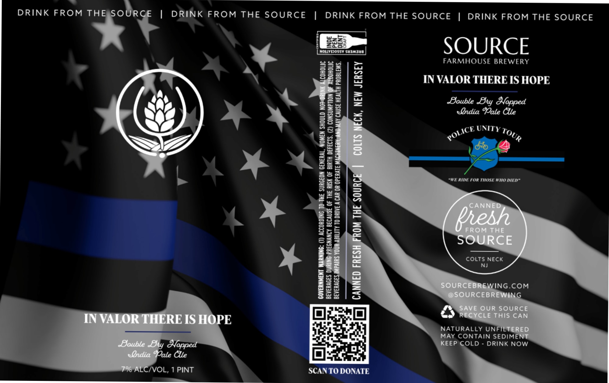 In Valor There Is Hope by Source Farmhouse Brewery - beer label
