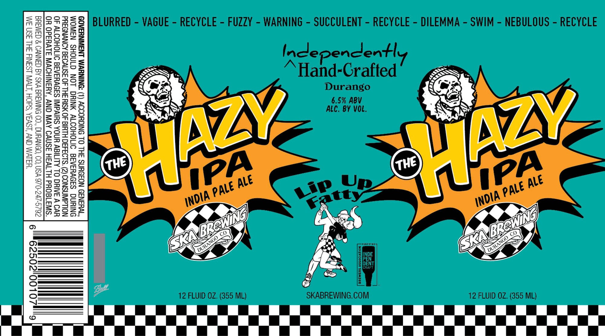 The Hazy Lip Up Fatty by Ska Brewing - beer label