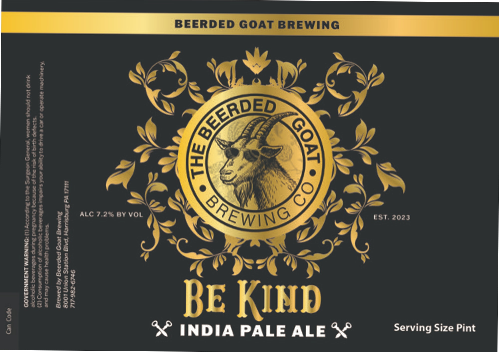India Pale Ale by Bearded Goat Brewing - beer label