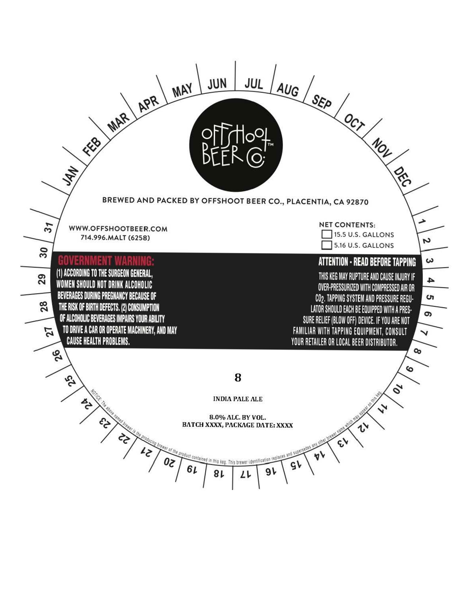 India Pale Ale by Offshoot Beer Co. - beer label