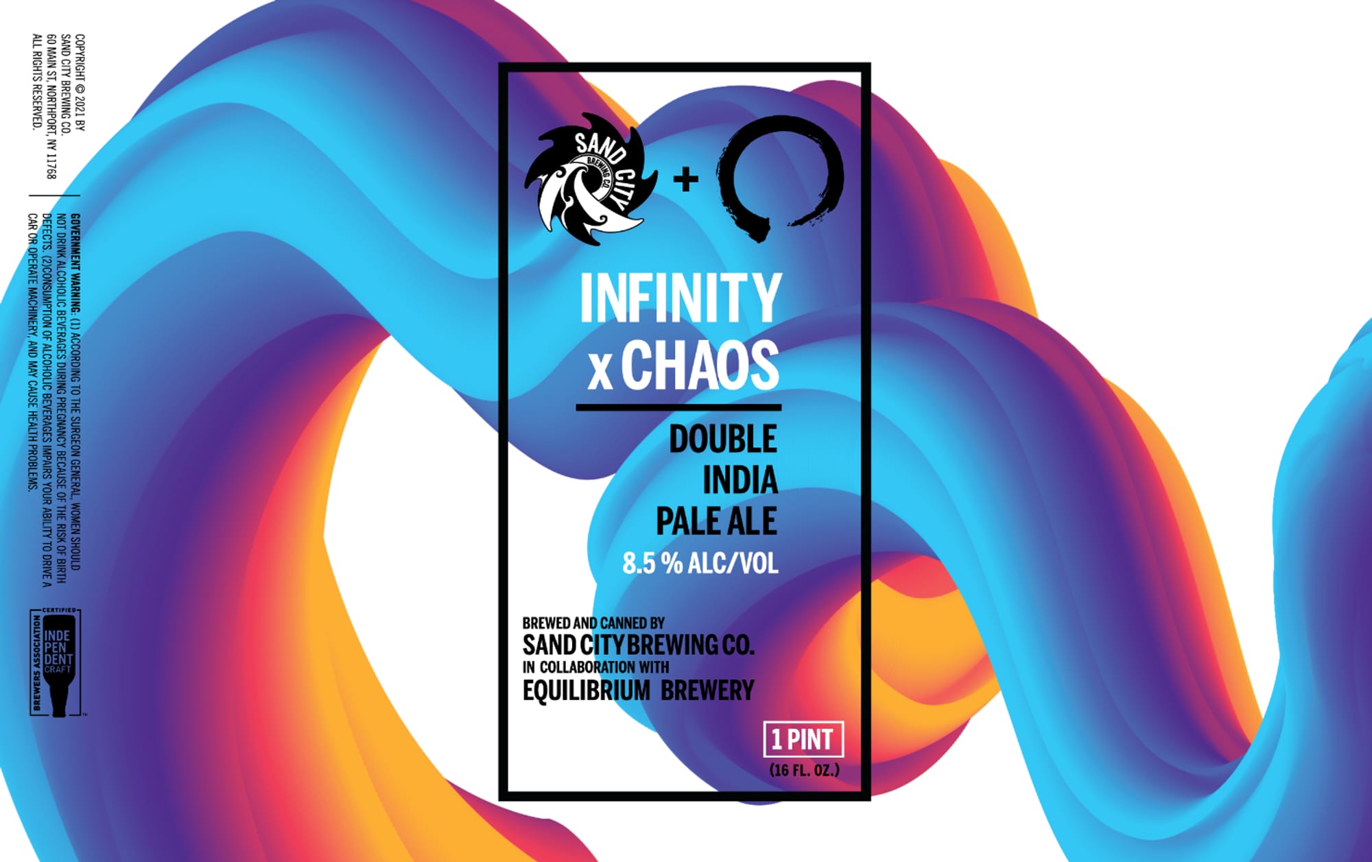 Infinity x Chaos by Sand City Brewing Co. - beer label