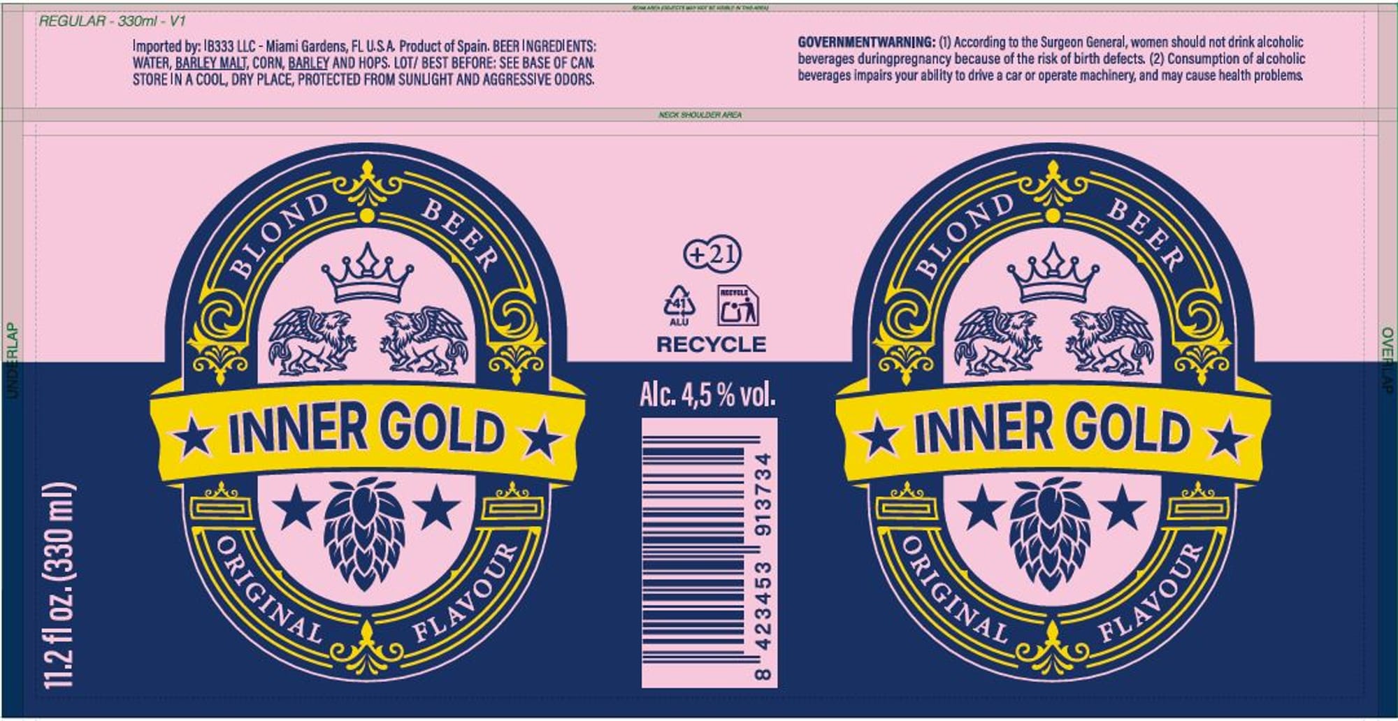 Inner Gold by Regular Beer - beer label