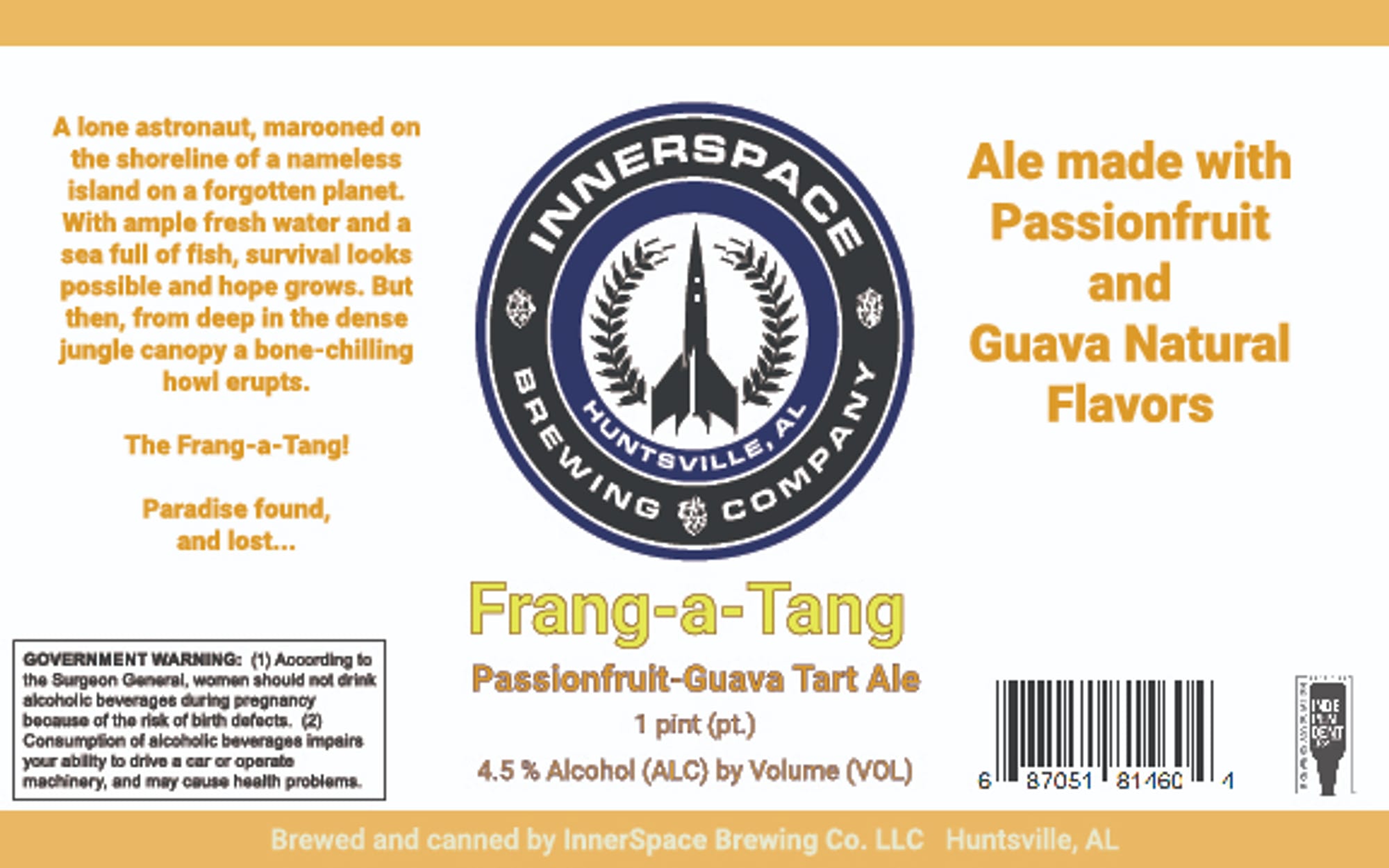 Frang-a-Tang by InnerSpace Brewing Co. - beer label